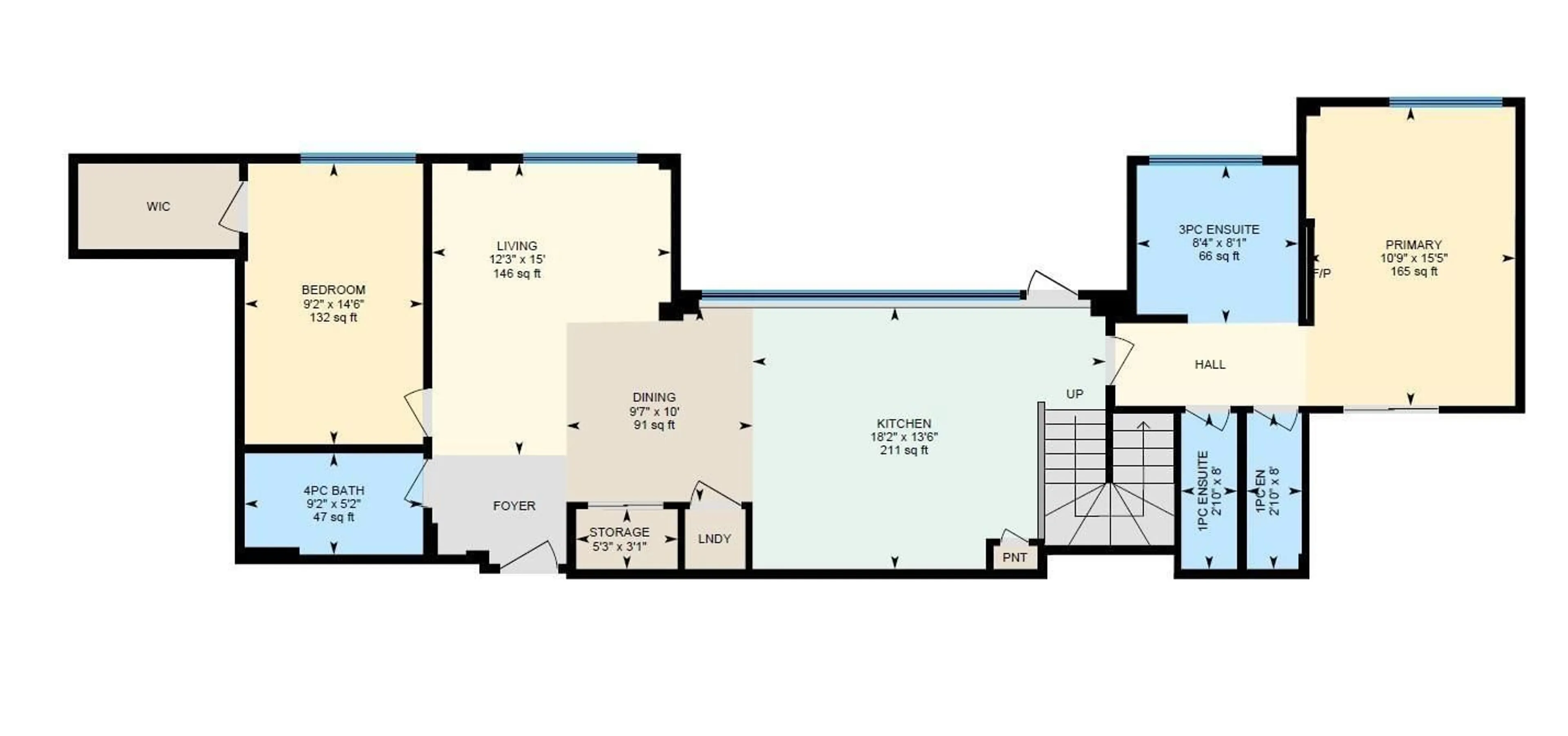 Floor plan for #1225 5151 WINDERMERE BV SW, Edmonton Alberta T6W2K4