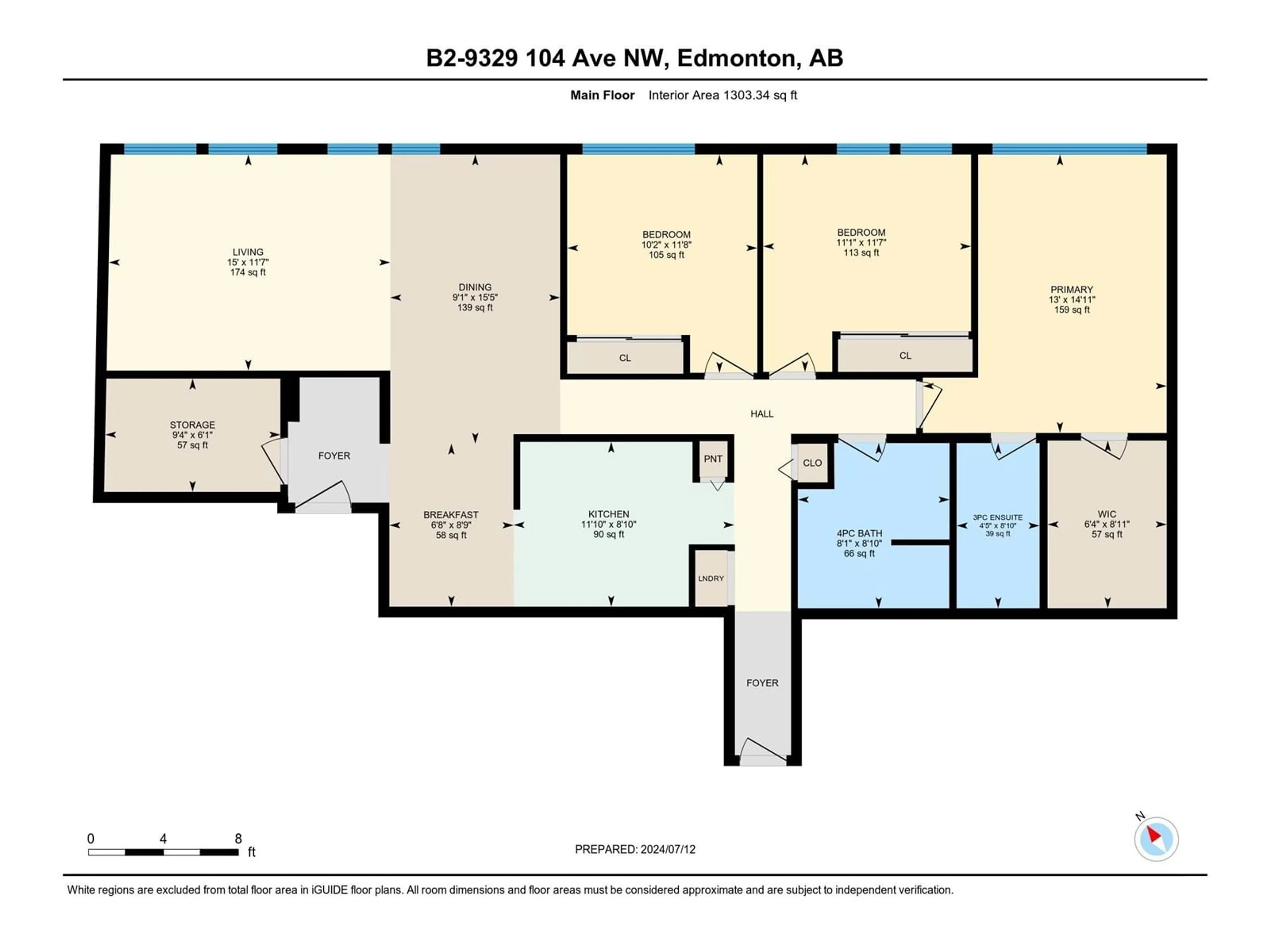 Floor plan for #B2 9329 104 AV NW, Edmonton Alberta T5H0H9