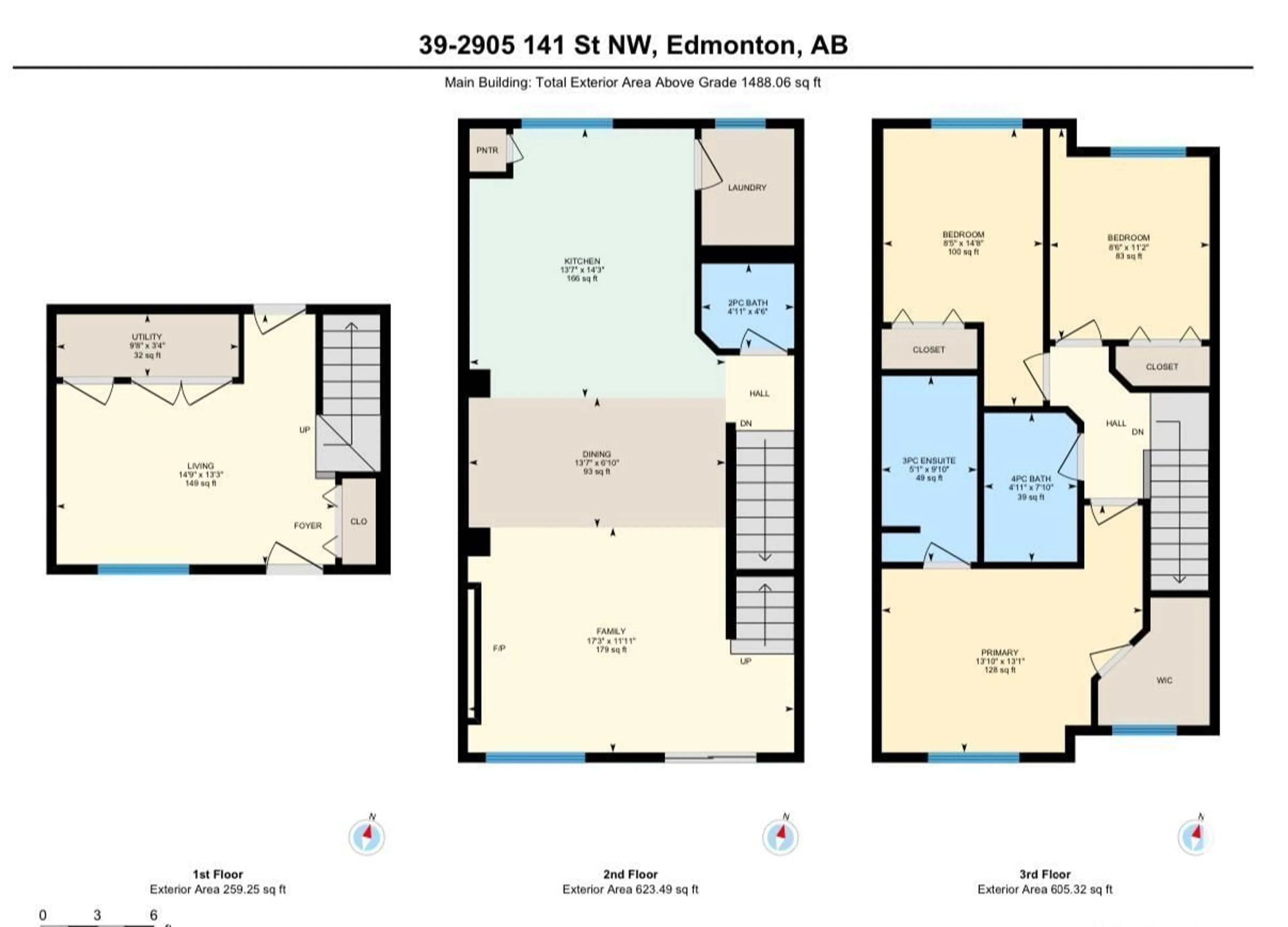 Floor plan for #39 2905 141 ST SW, Edmonton Alberta T6W3M4