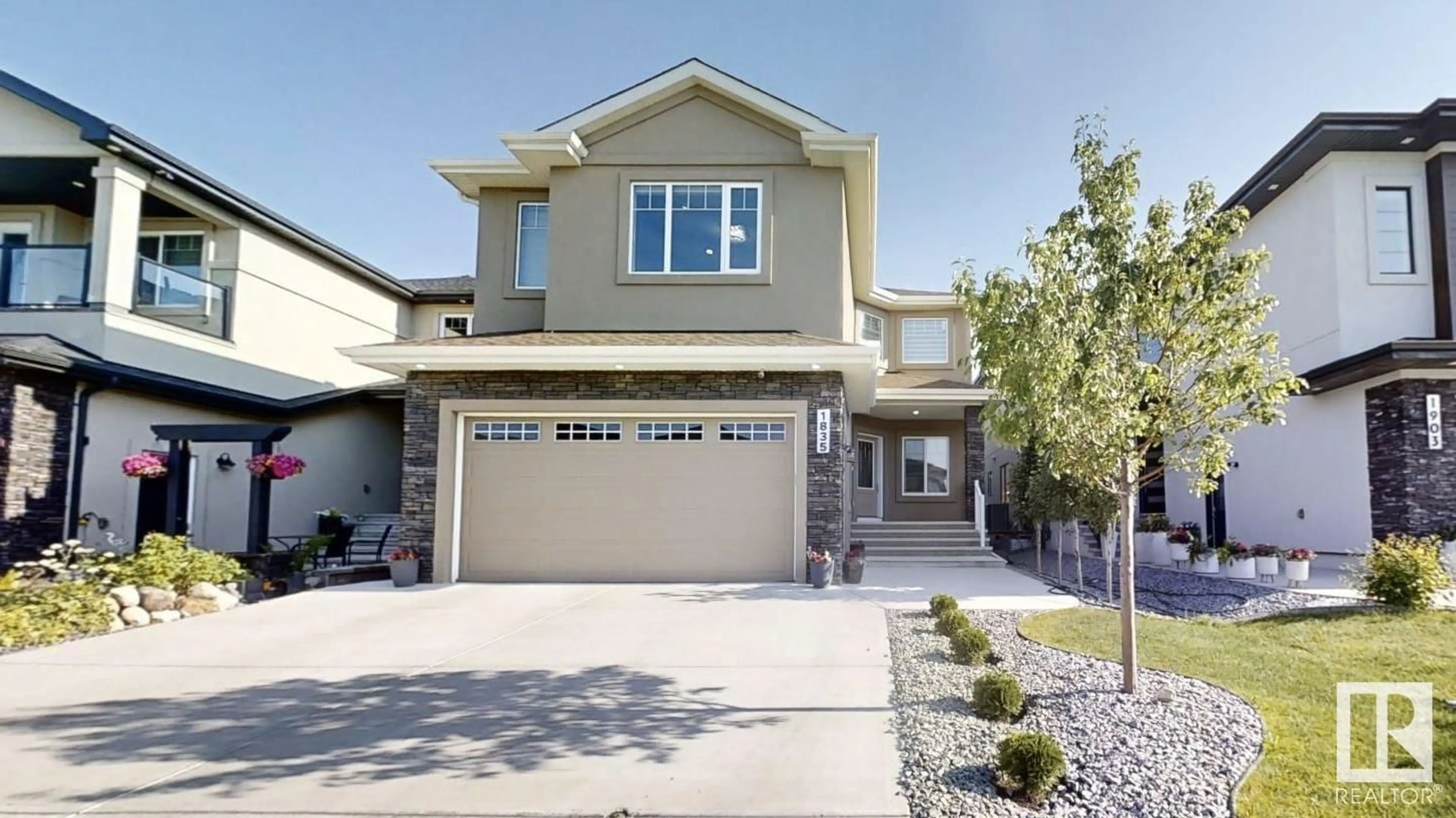 Frontside or backside of a home, the street view for 1835 20Ave NW, Edmonton Alberta T6T2K9