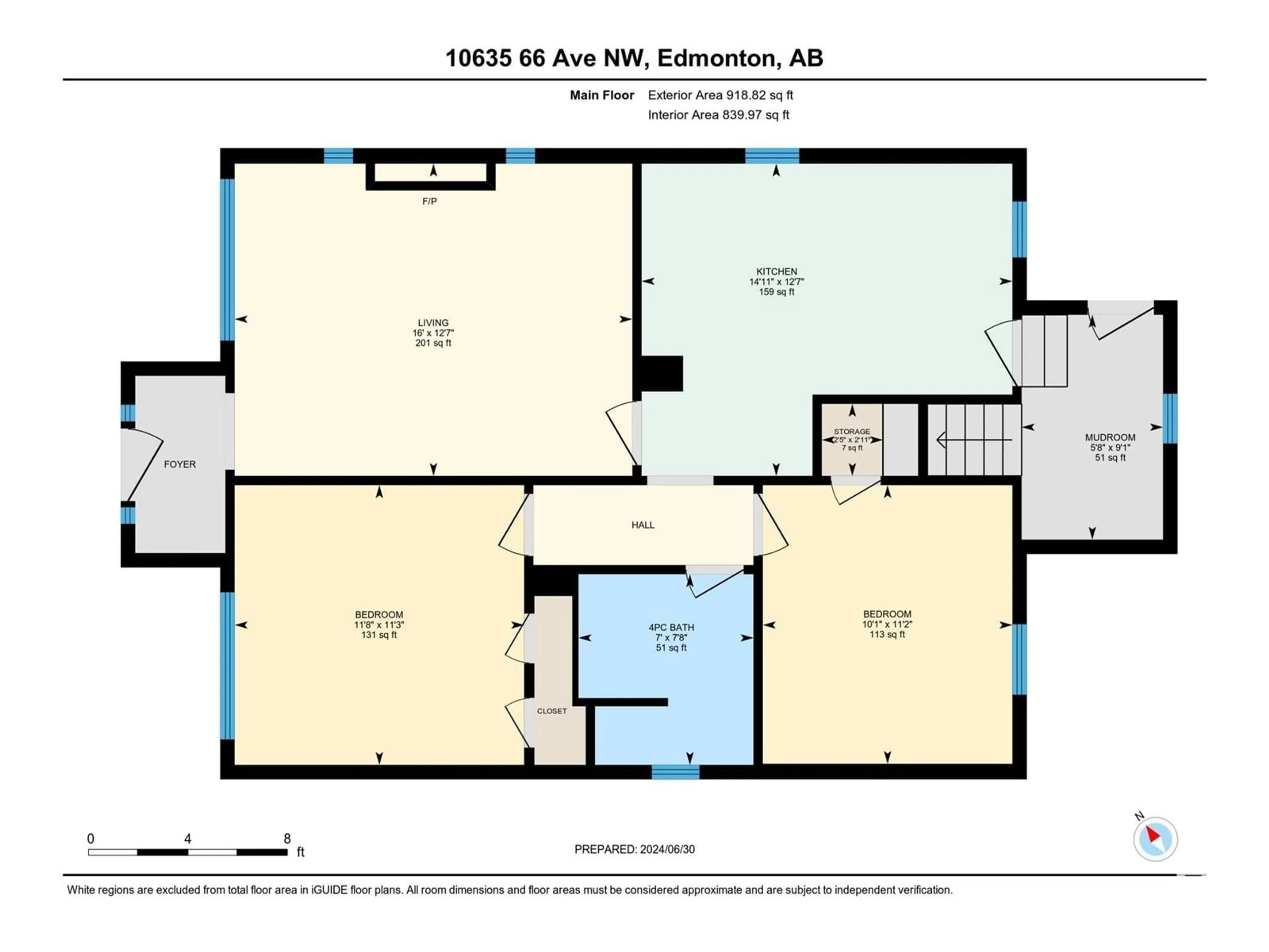 Floor plan for 10635 66 AV NW, Edmonton Alberta T6H1X5