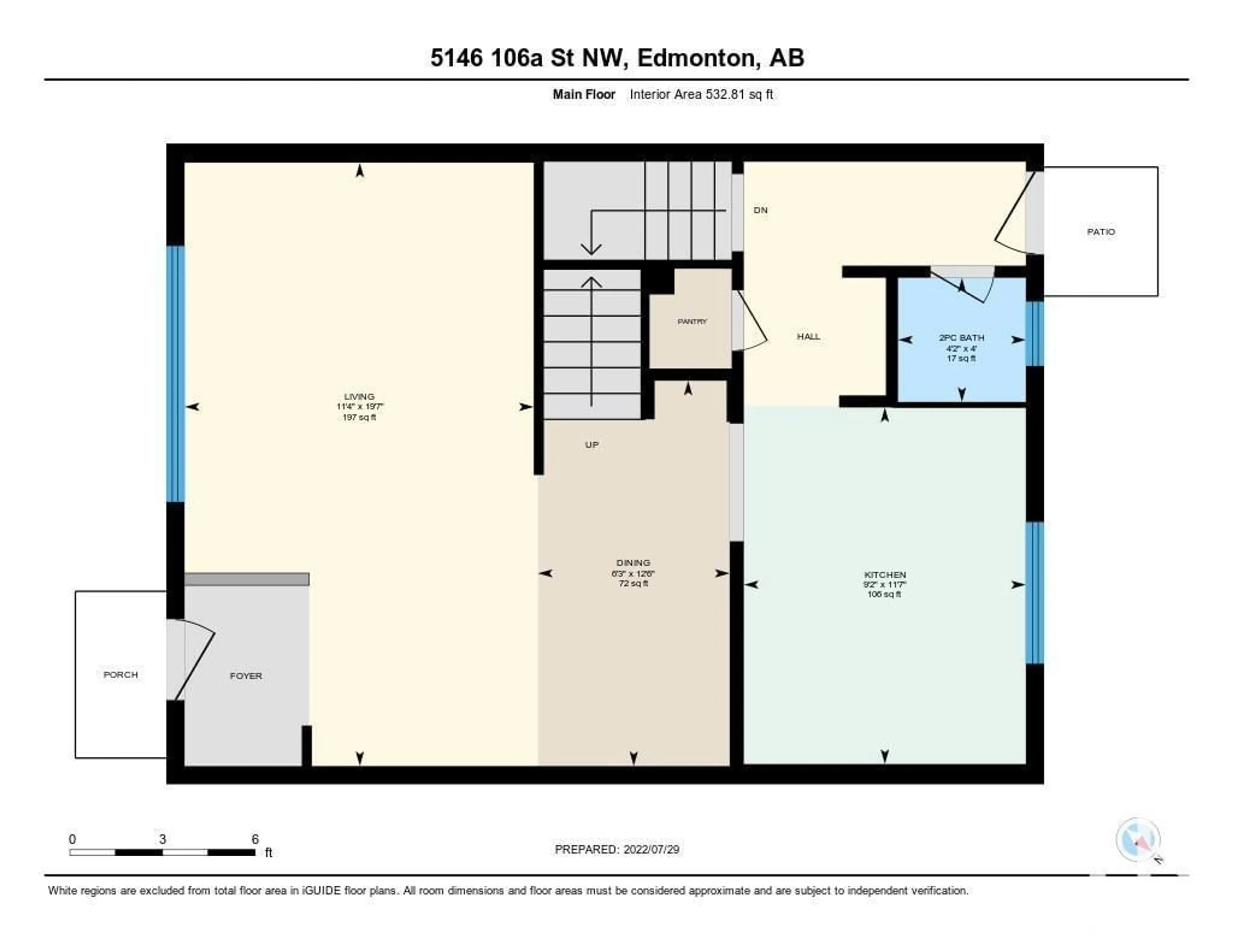 Floor plan for 5146 106A ST NW, Edmonton Alberta T6H2W7