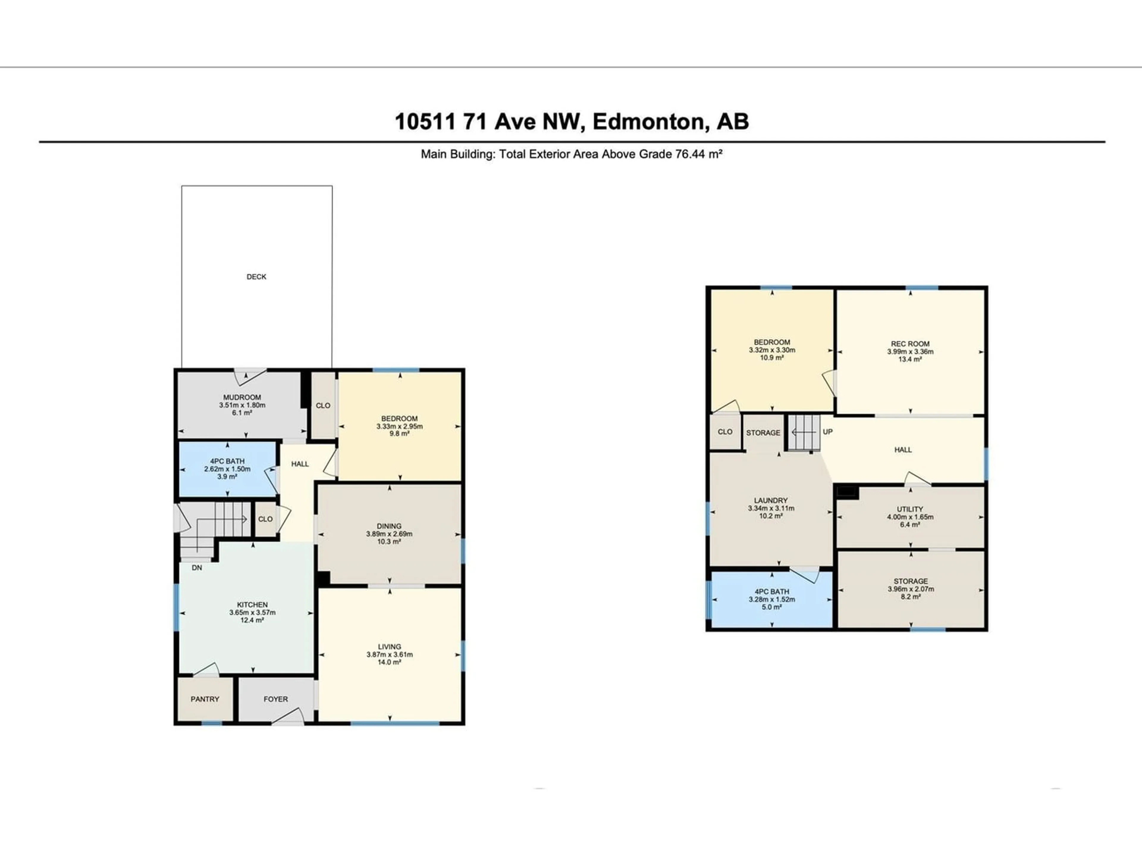 Floor plan for 10511 71 AV NW, Edmonton Alberta T6E0X2