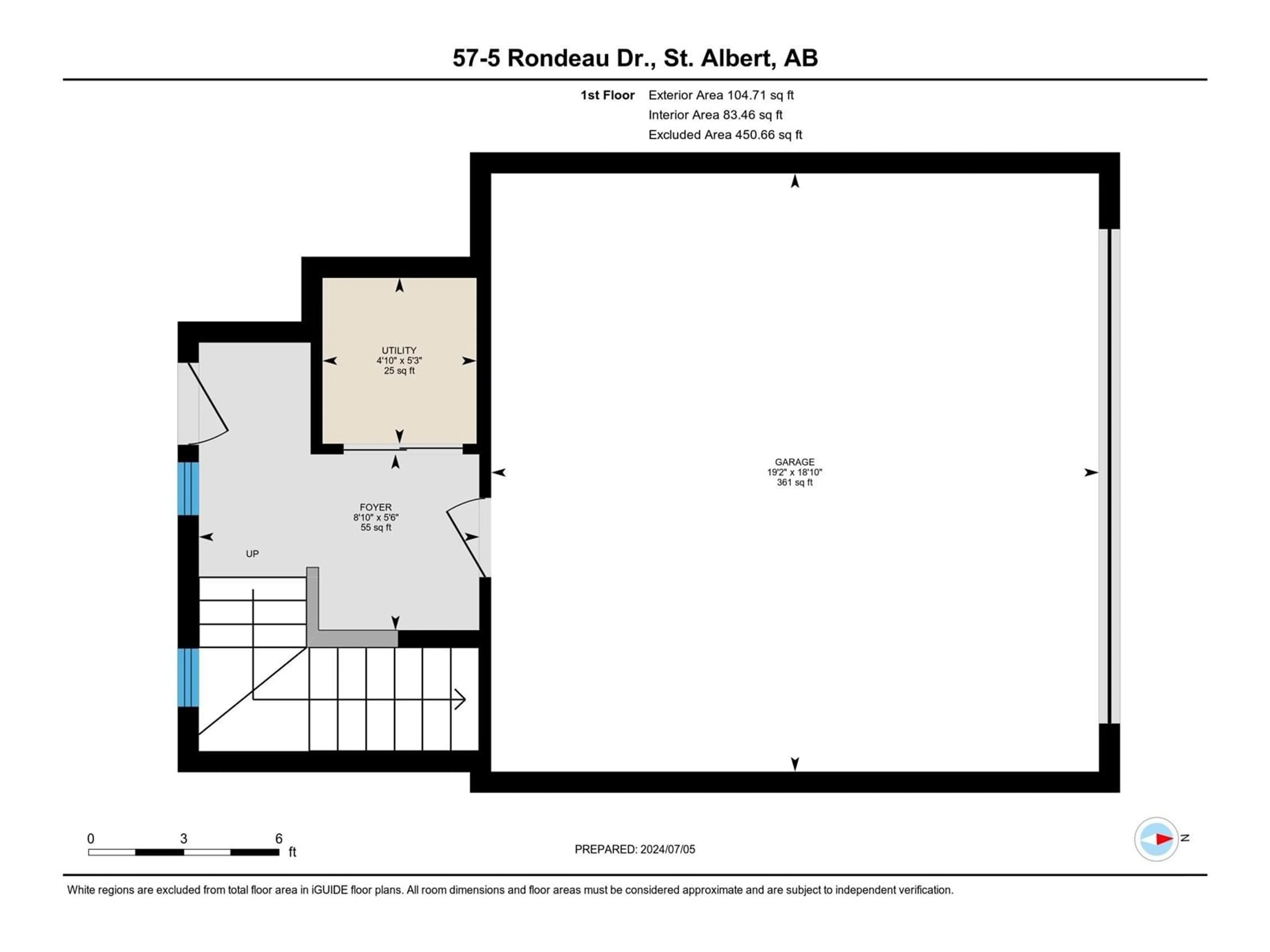 Floor plan for #57 5 RONDEAU DR, St. Albert Alberta T8N7X8