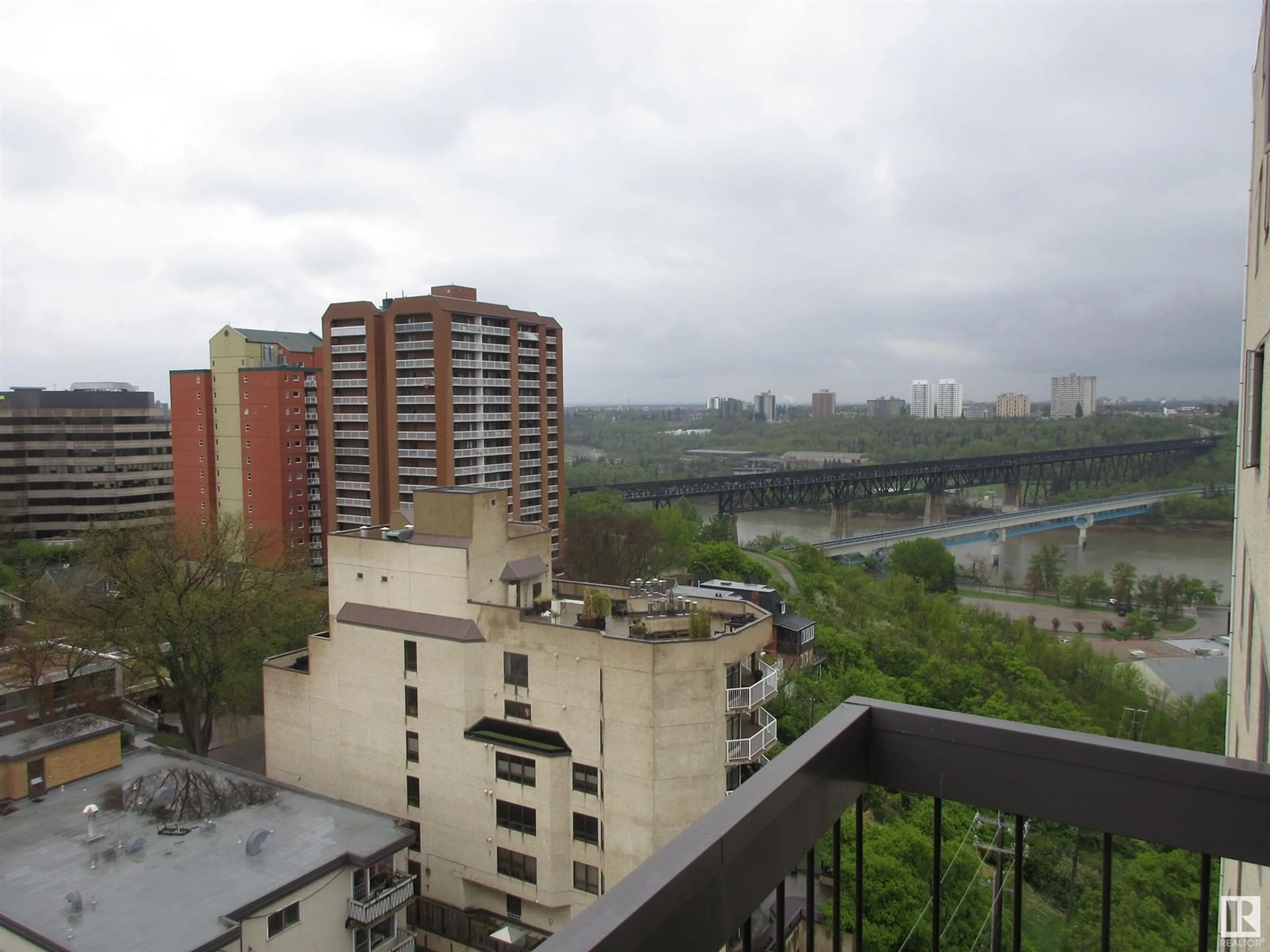 Balcony in the apartment for #1203 9737 112 ST NW, Edmonton Alberta T5K1L3