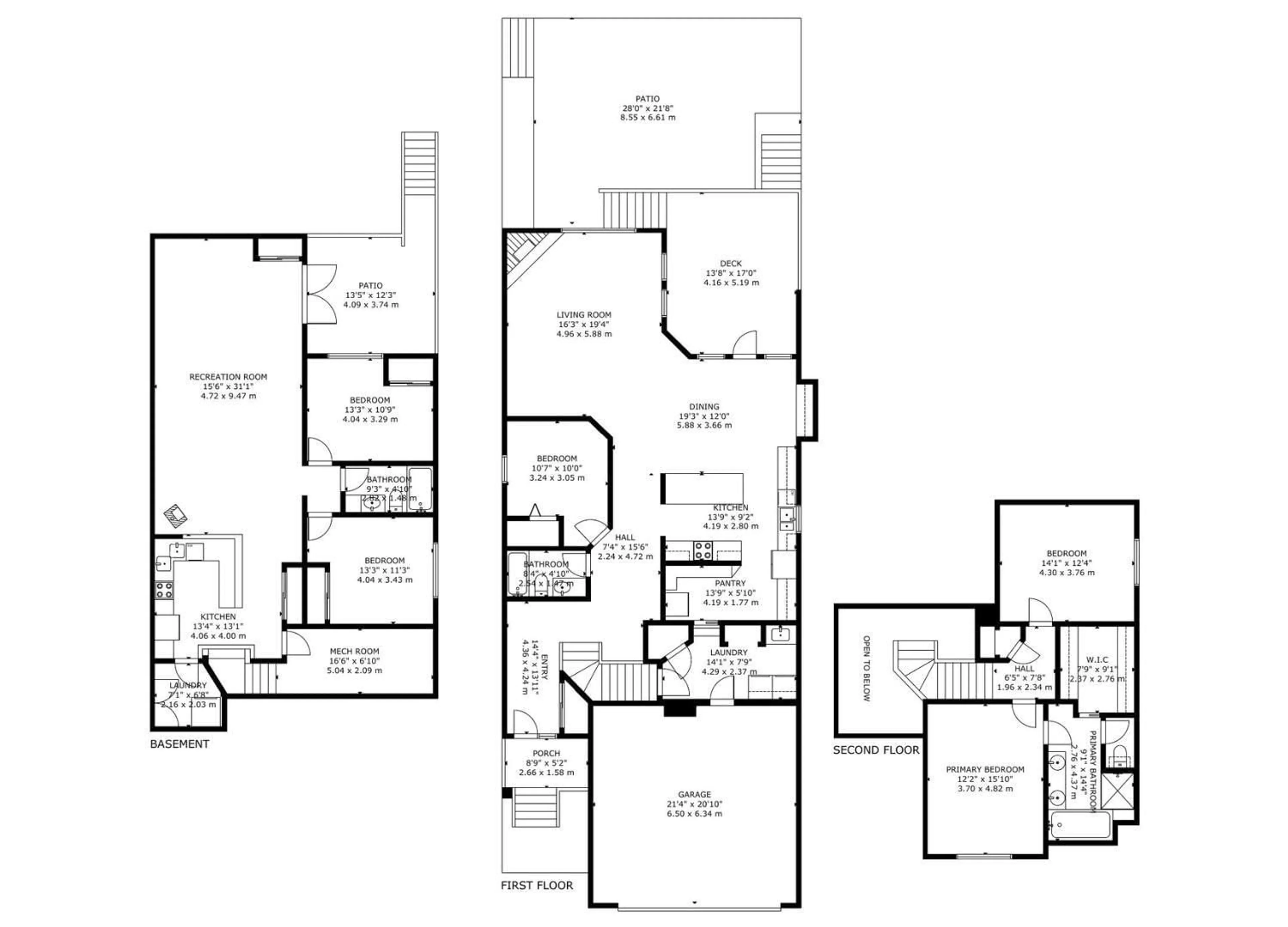 Floor plan for 45 HILLDOWNS DR, Spruce Grove Alberta T7X0J2