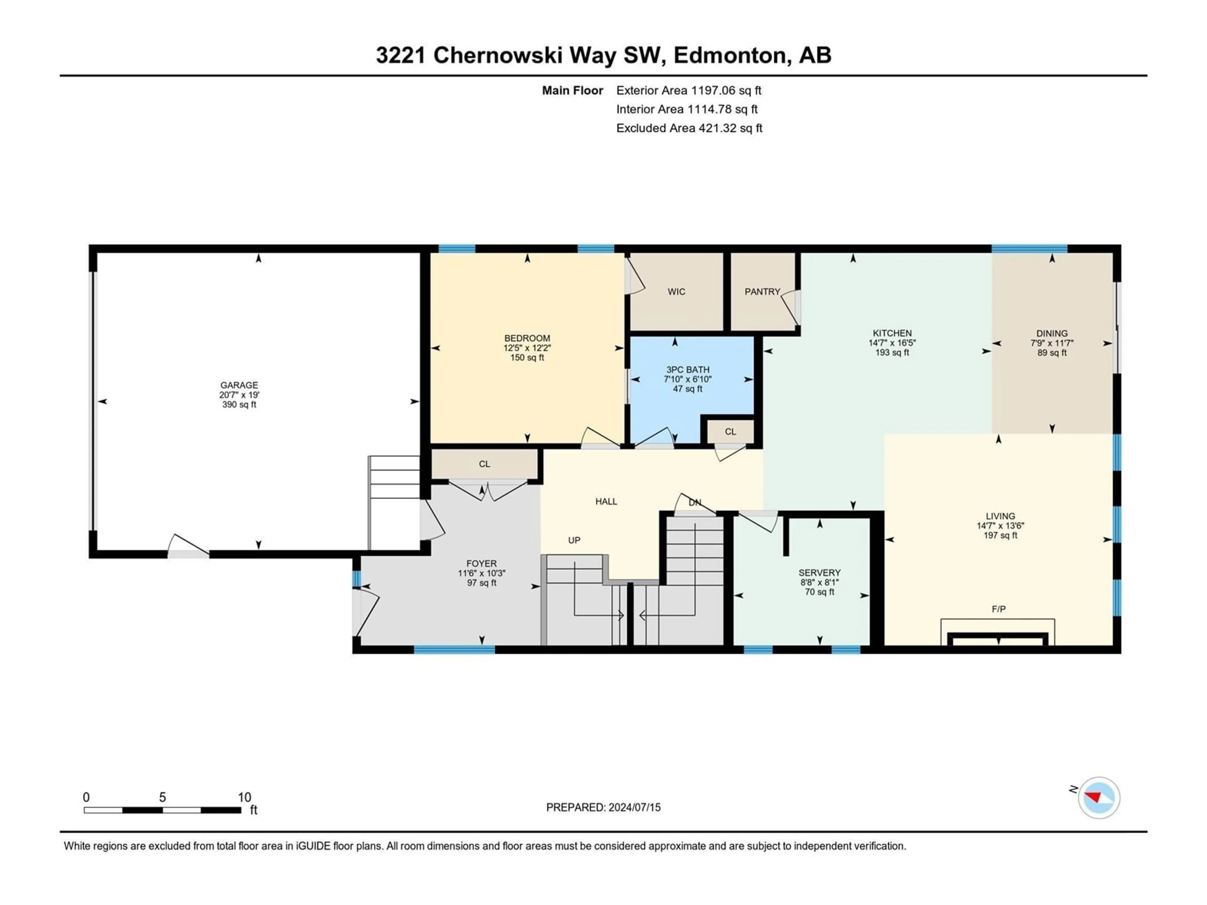 Floor plan for 3221 CHERNOWSKI WY SW, Edmonton Alberta T6W4G4