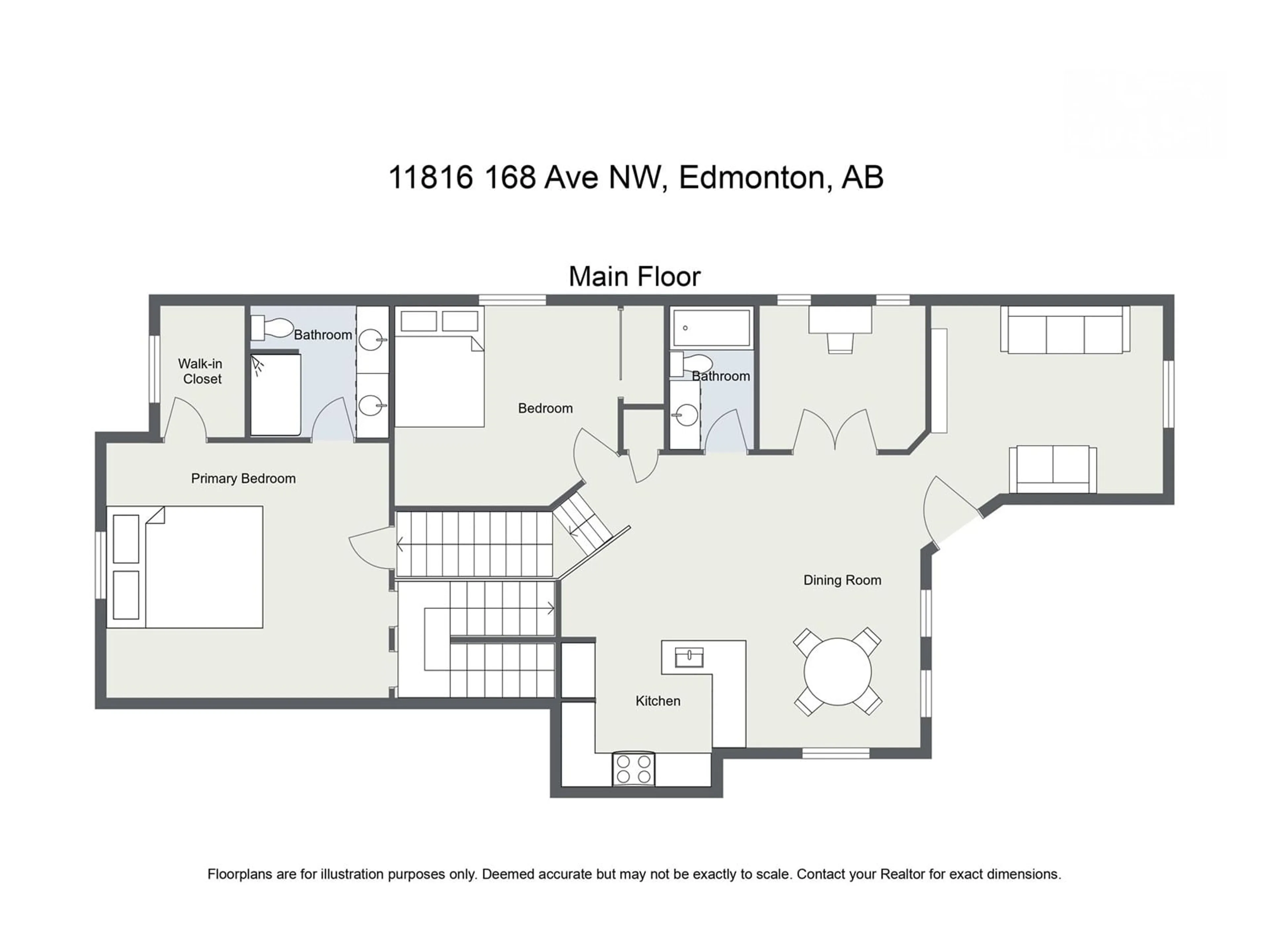 Floor plan for 11816 168 AV NW, Edmonton Alberta T5X0B1