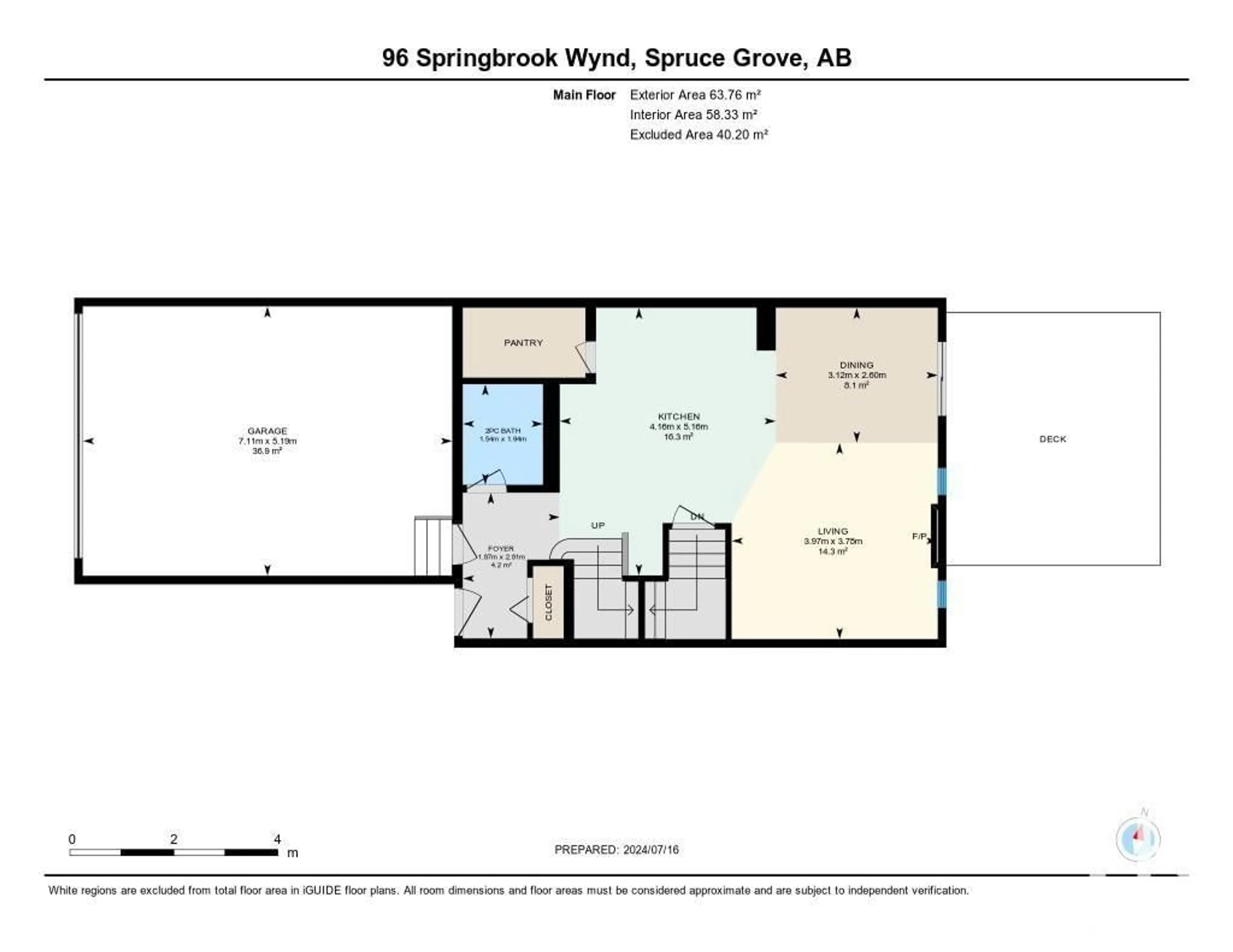 Floor plan for 96 SPRINGBROOK WD, Spruce Grove Alberta T6X0X9