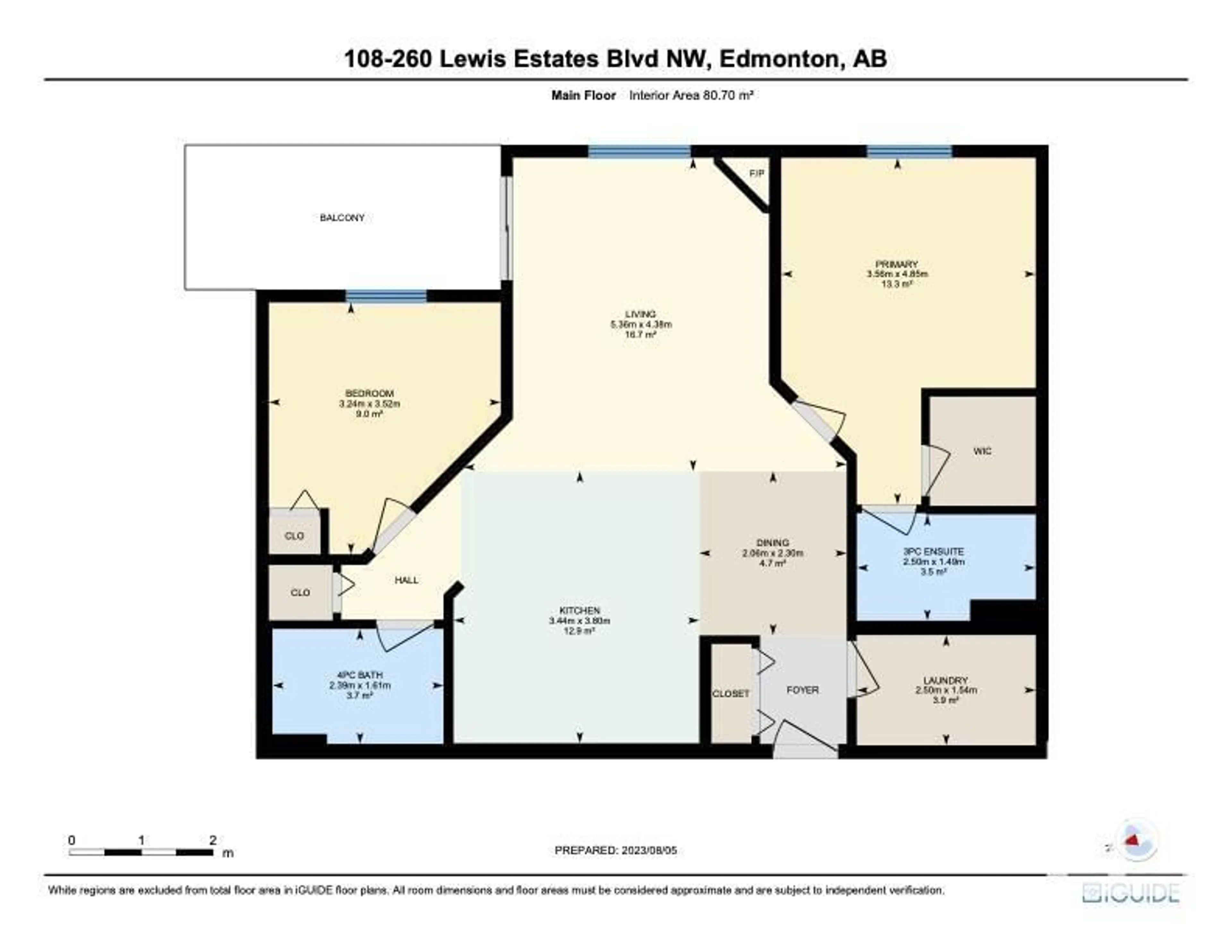 Floor plan for #108 260 LEWIS ESTATES BV NW, Edmonton Alberta T5T3Y4