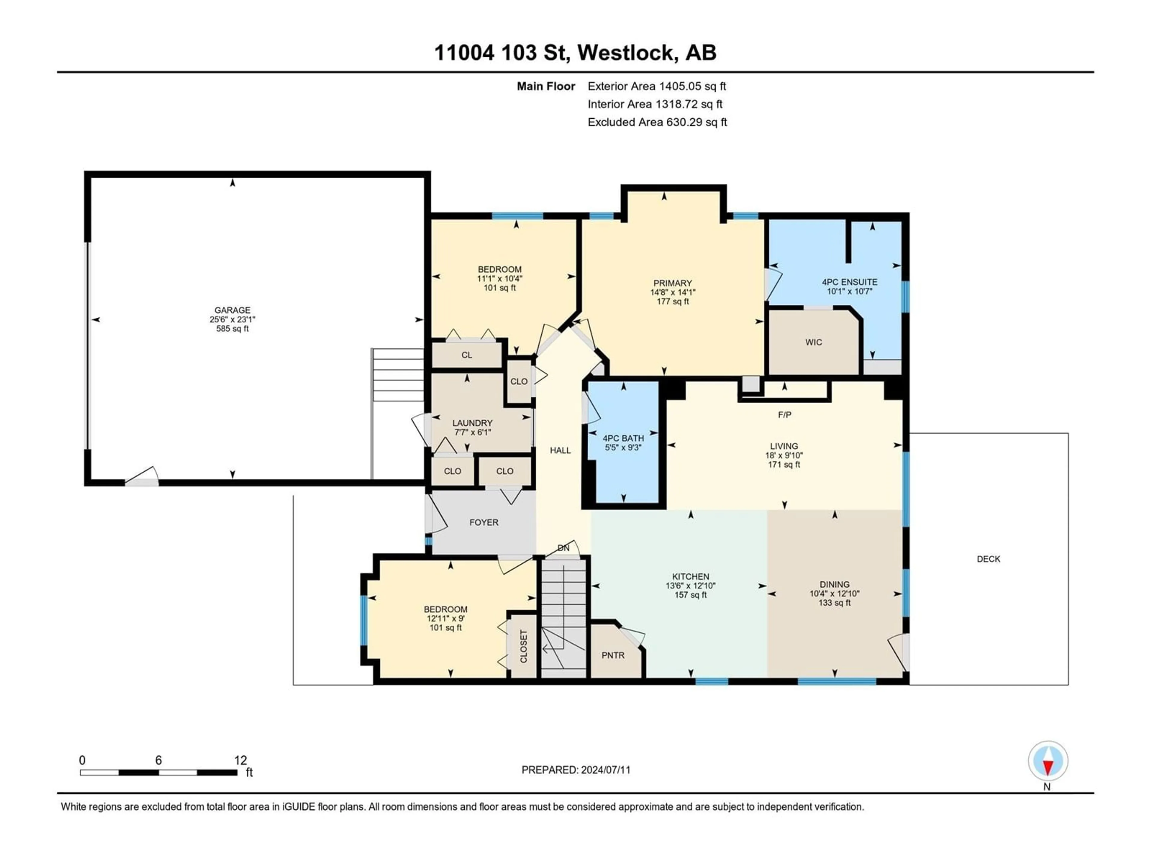 Floor plan for 11004 103 ST, Westlock Alberta T7P1G6