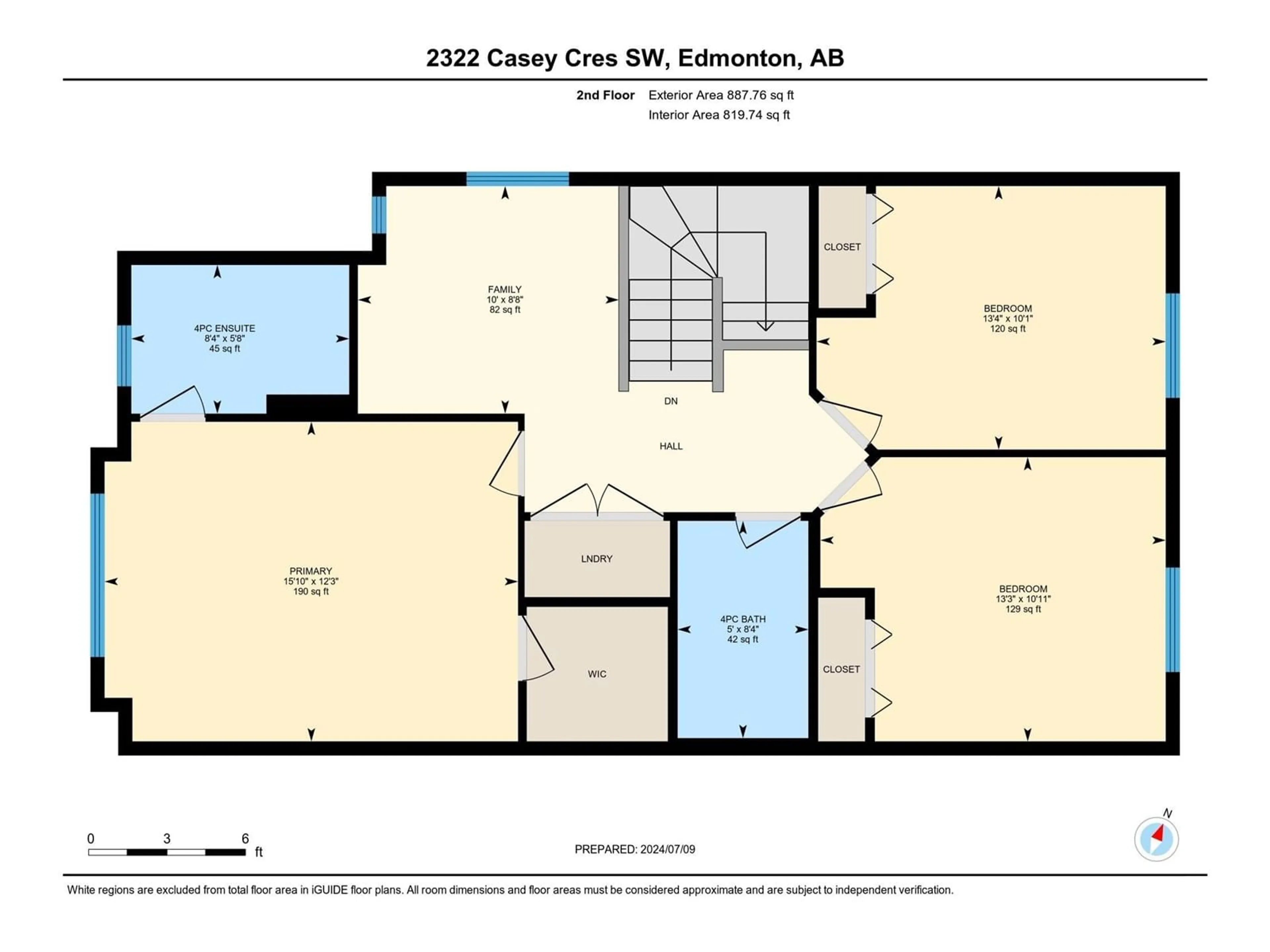 Floor plan for 2322 CASEY CR SW, Edmonton Alberta T5W2V3