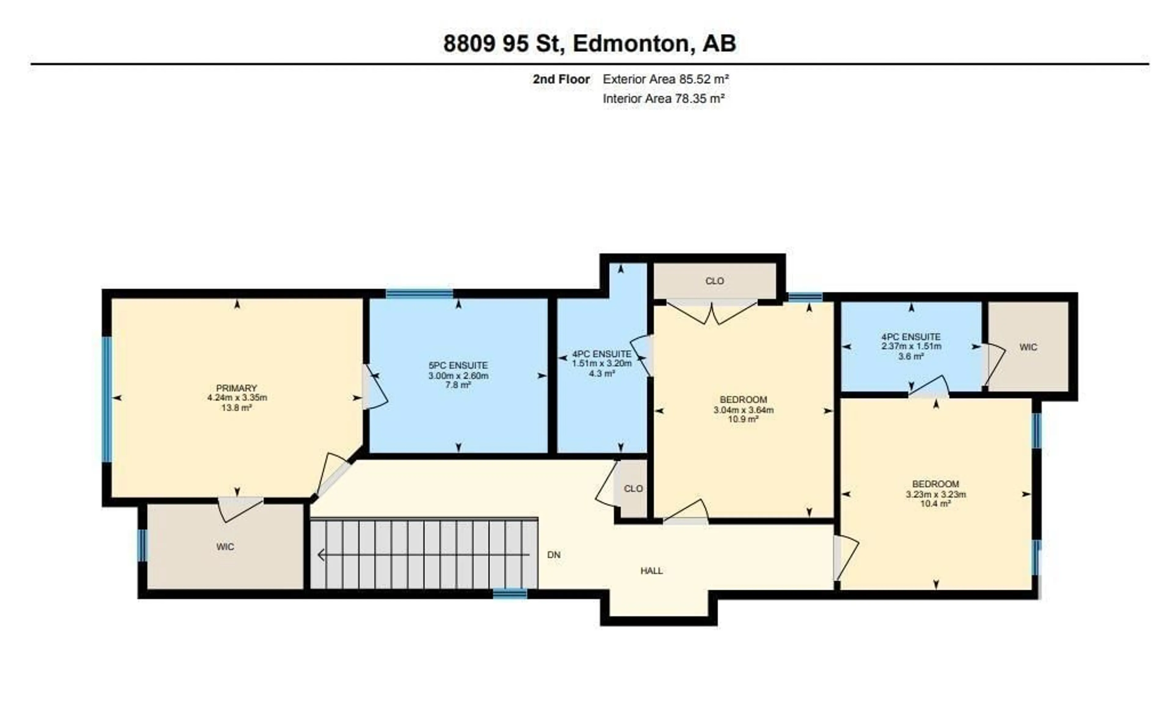 Floor plan for 8809 95 ST NW, Edmonton Alberta T6C3W6