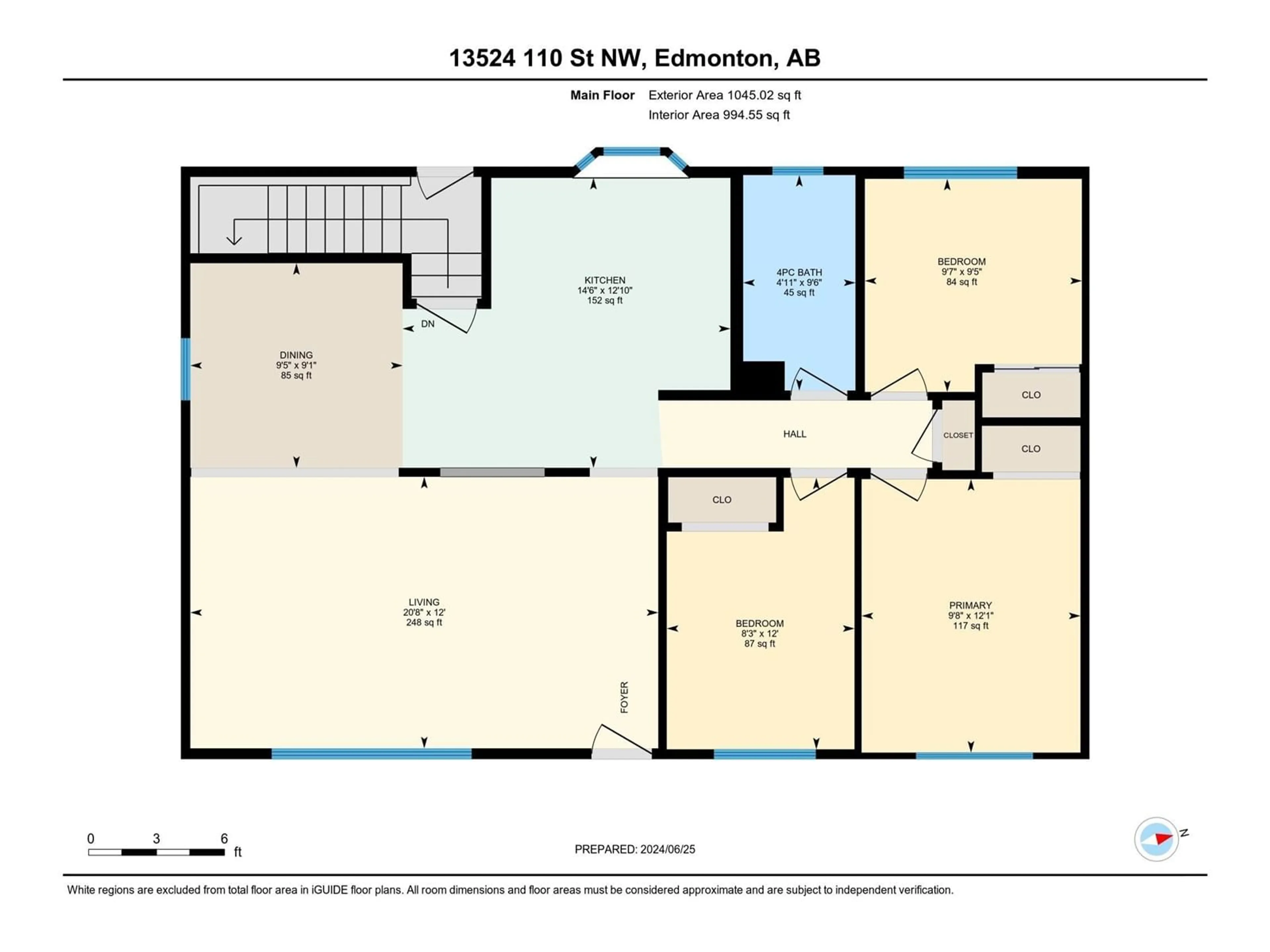 Floor plan for 13524 110 ST NW, Edmonton Alberta T5E4Z2