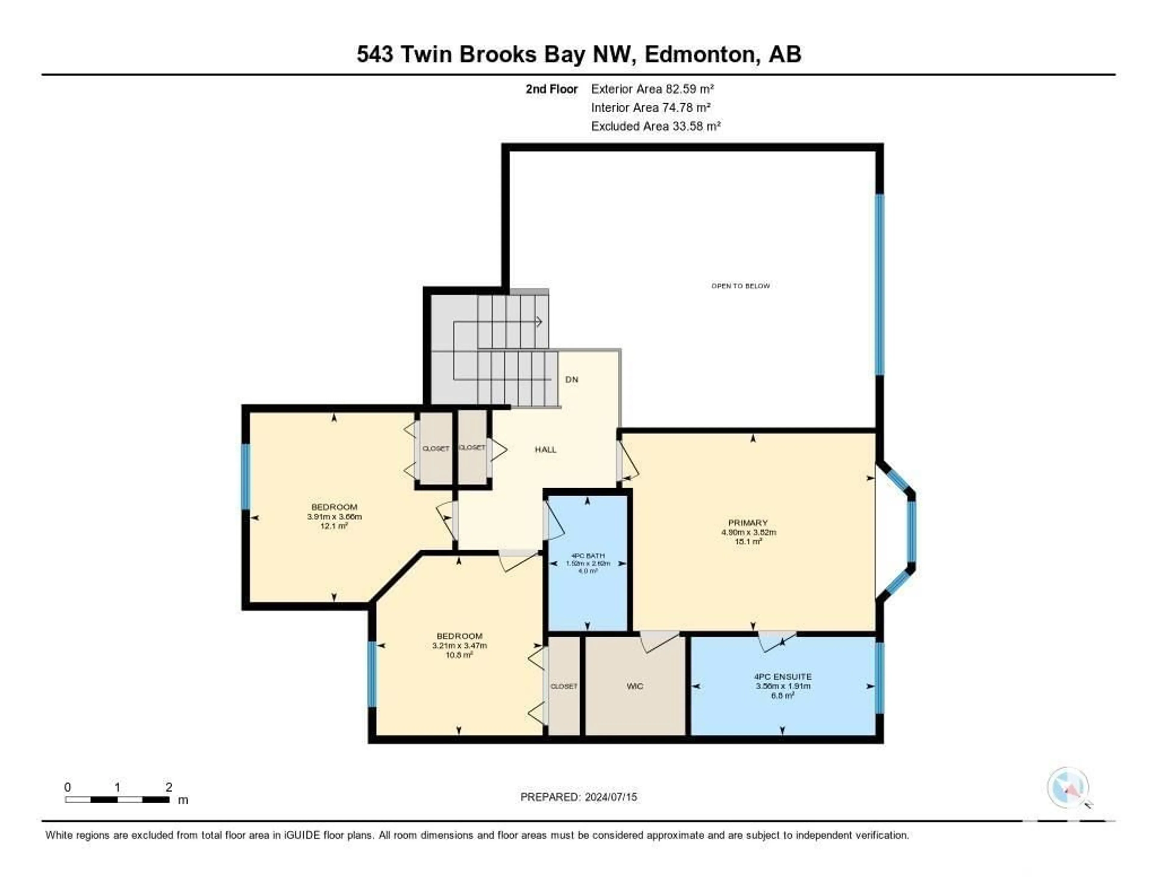 Floor plan for 543 TWIN BROOKS BA NW, Edmonton Alberta T6J6X3