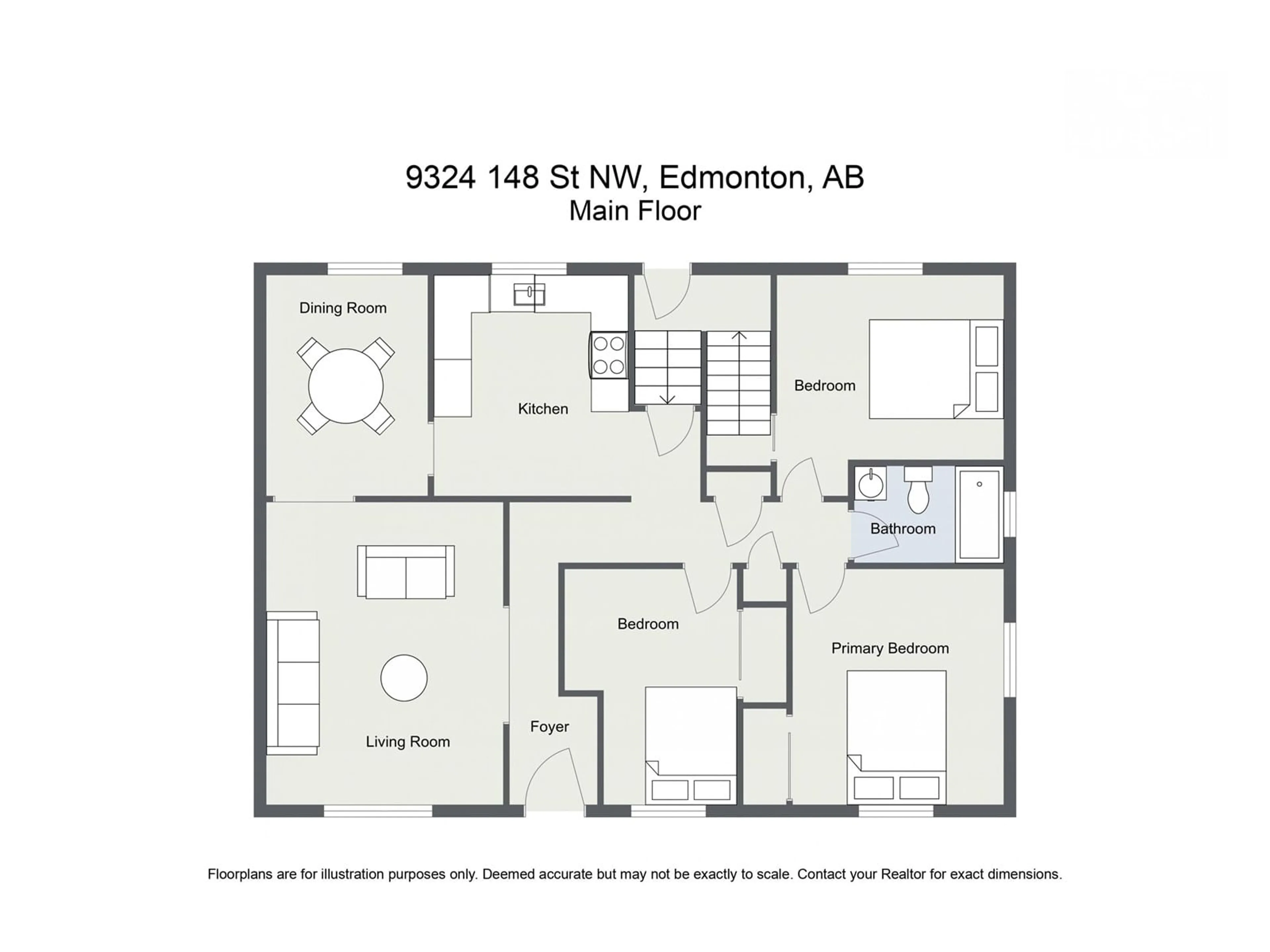 Floor plan for 9324 148 ST NW, Edmonton Alberta T5R1A6