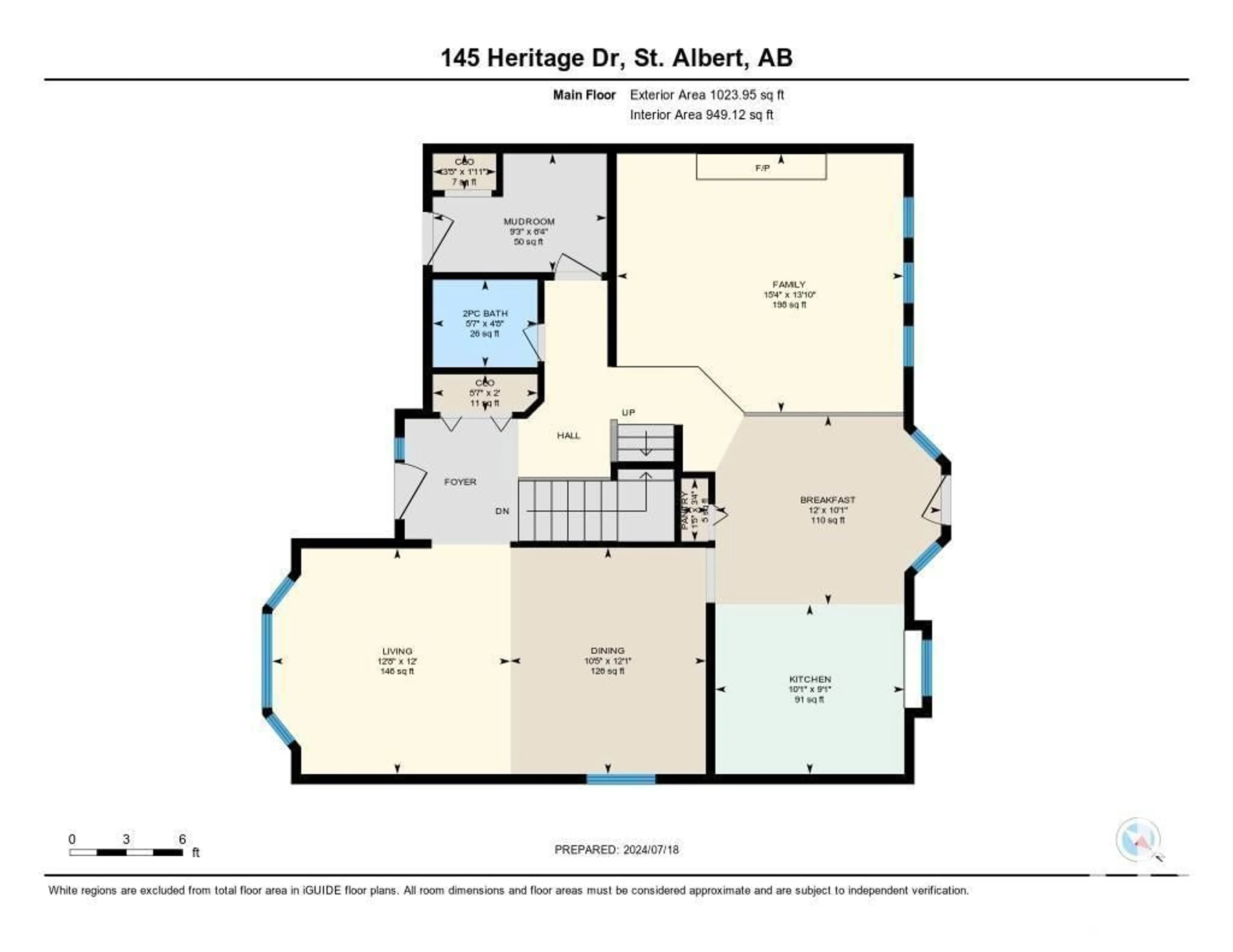 Floor plan for 145 HERITAGE DR, St. Albert Alberta T8N6B3