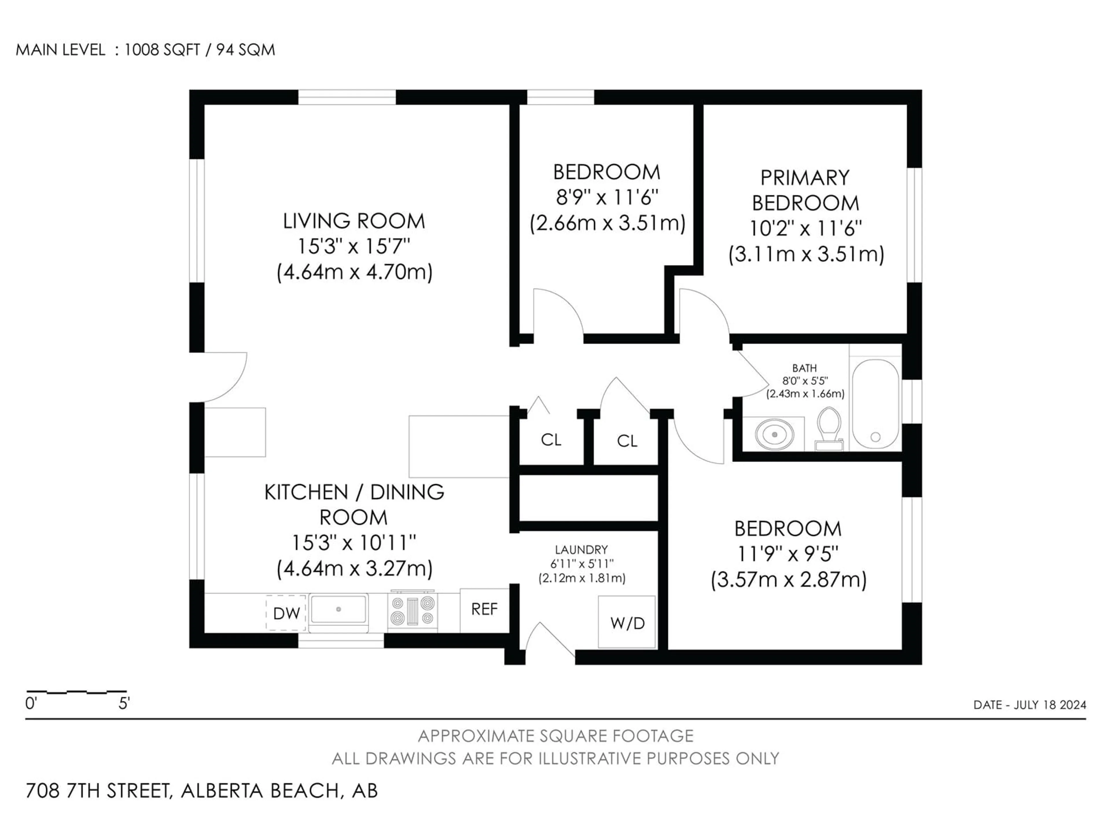 Floor plan for 708 7th ST, Rural Lac Ste. Anne County Alberta T0E1A0