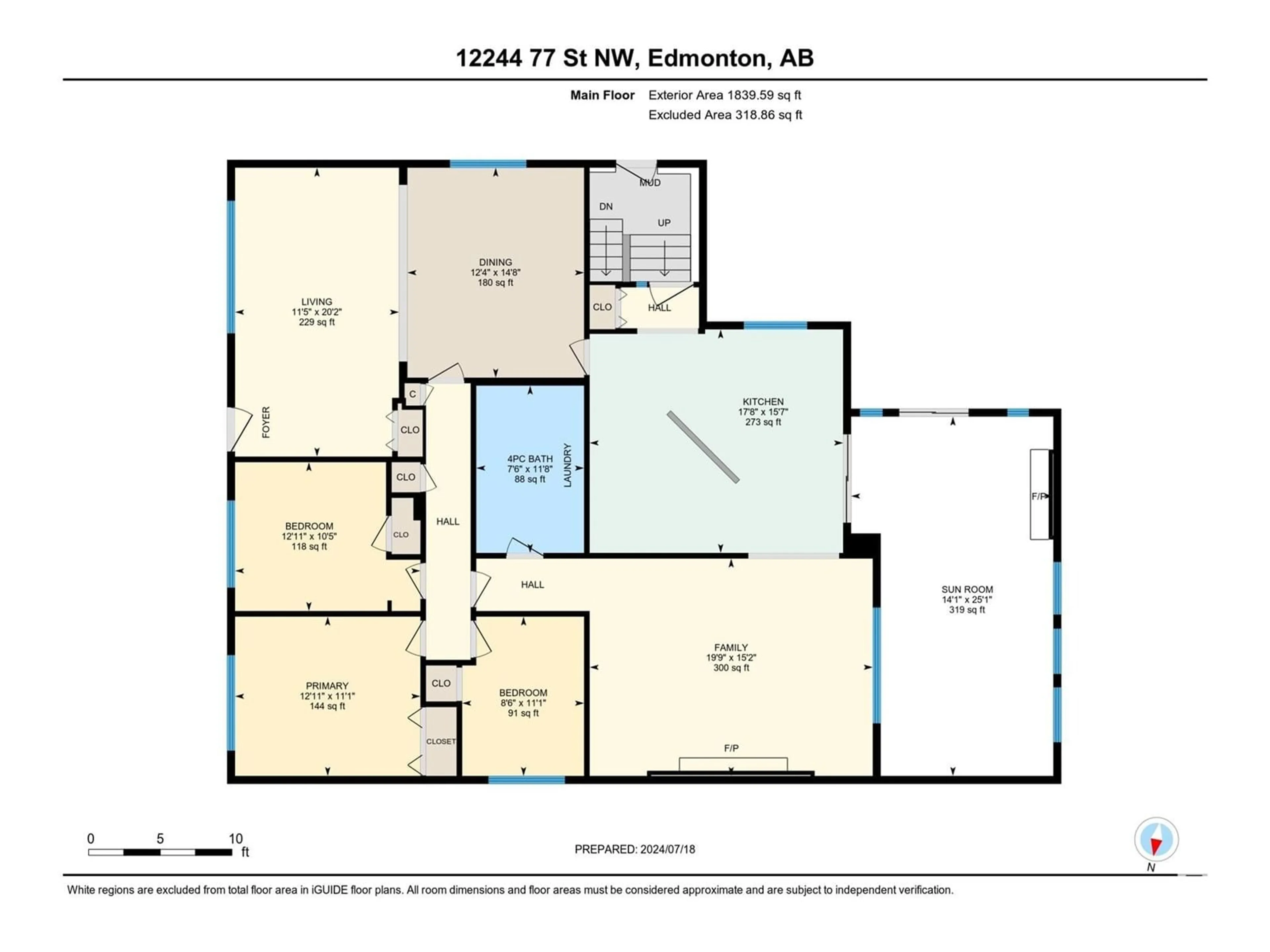 Floor plan for 12244 77 ST NW, Edmonton Alberta T5B2H1
