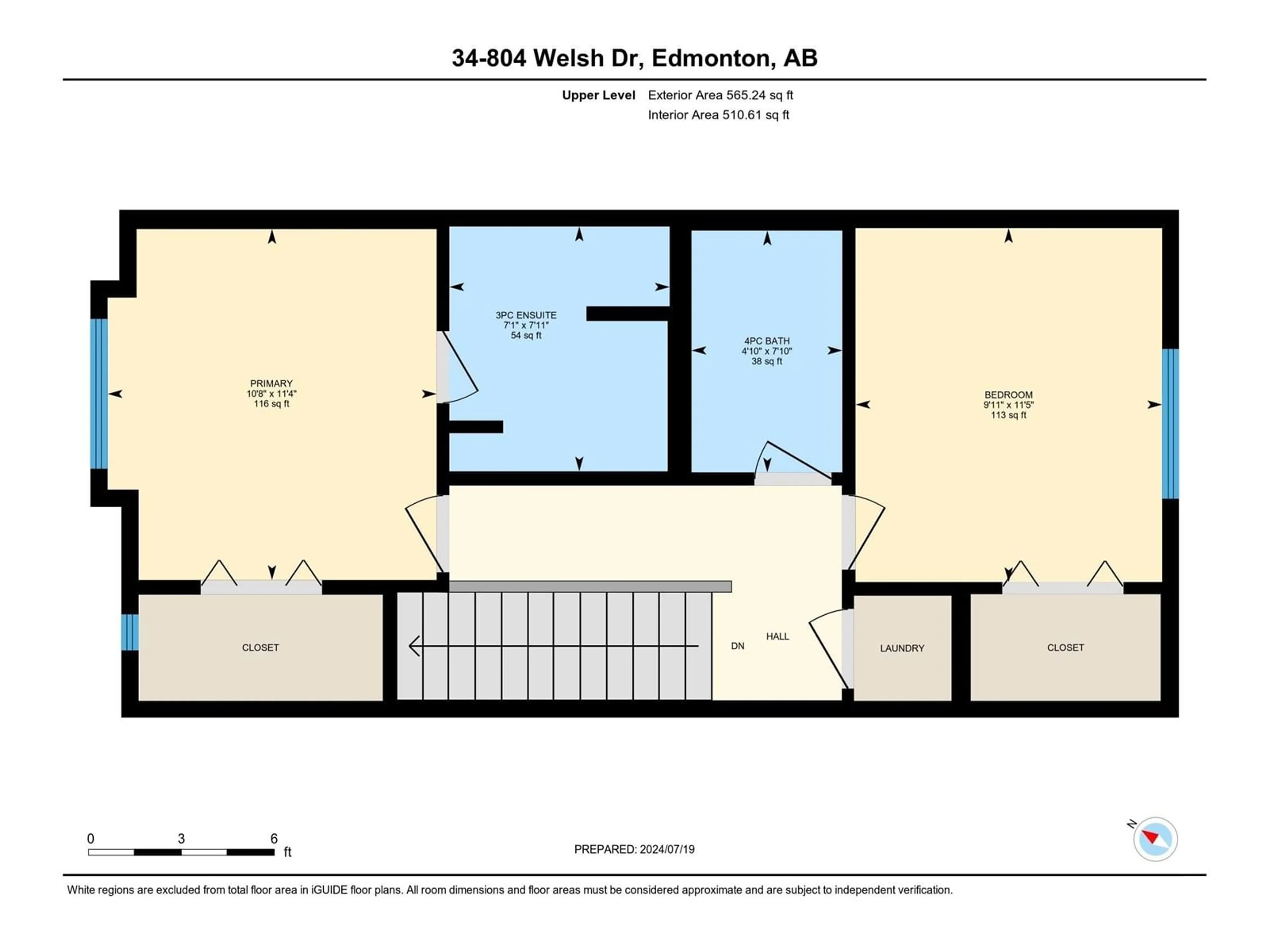 Floor plan for #34 804 WELSH DR SW, Edmonton Alberta T6X1Y8