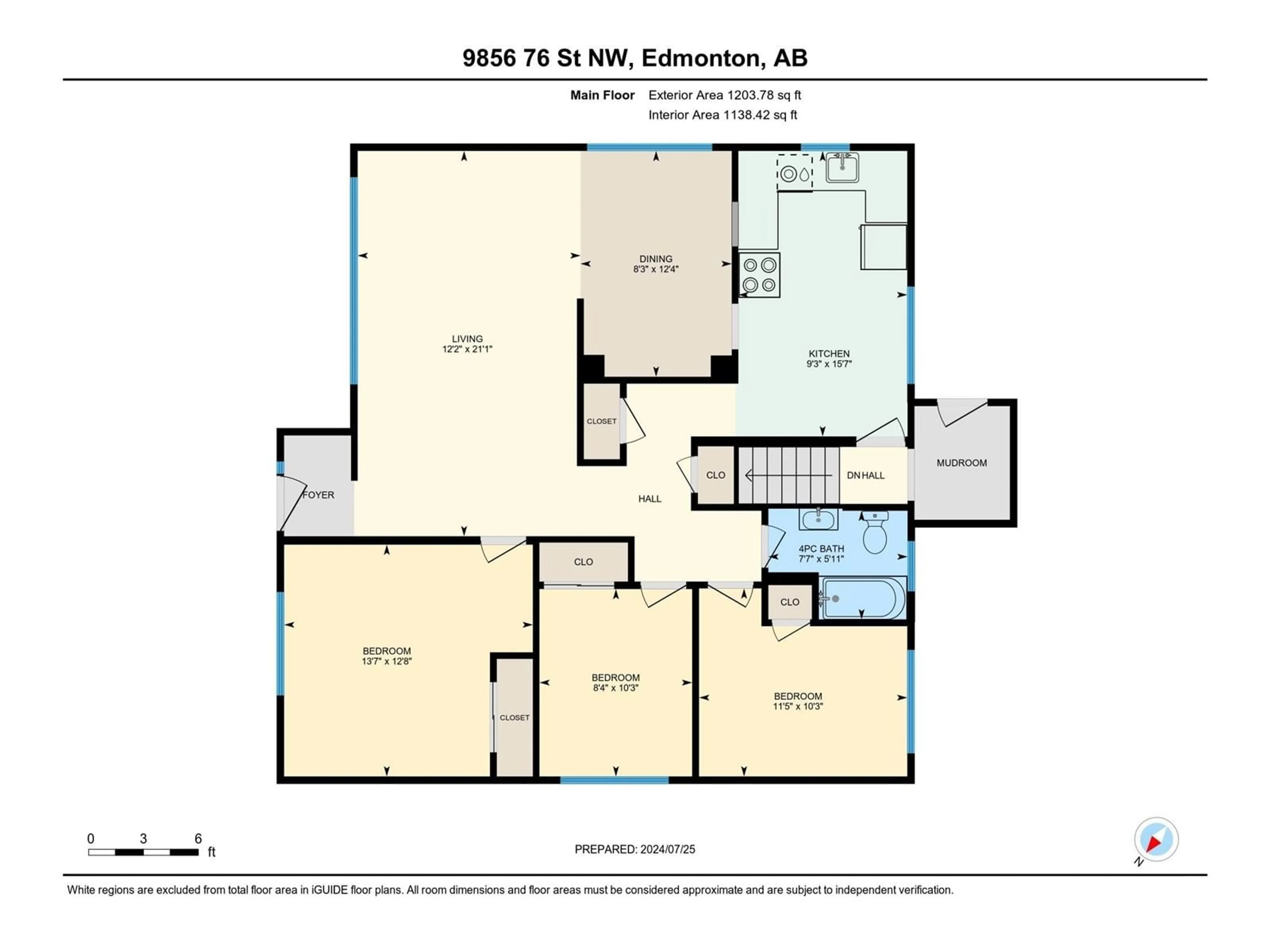 Floor plan for 9856 76 ST NW, Edmonton Alberta T6A3A2