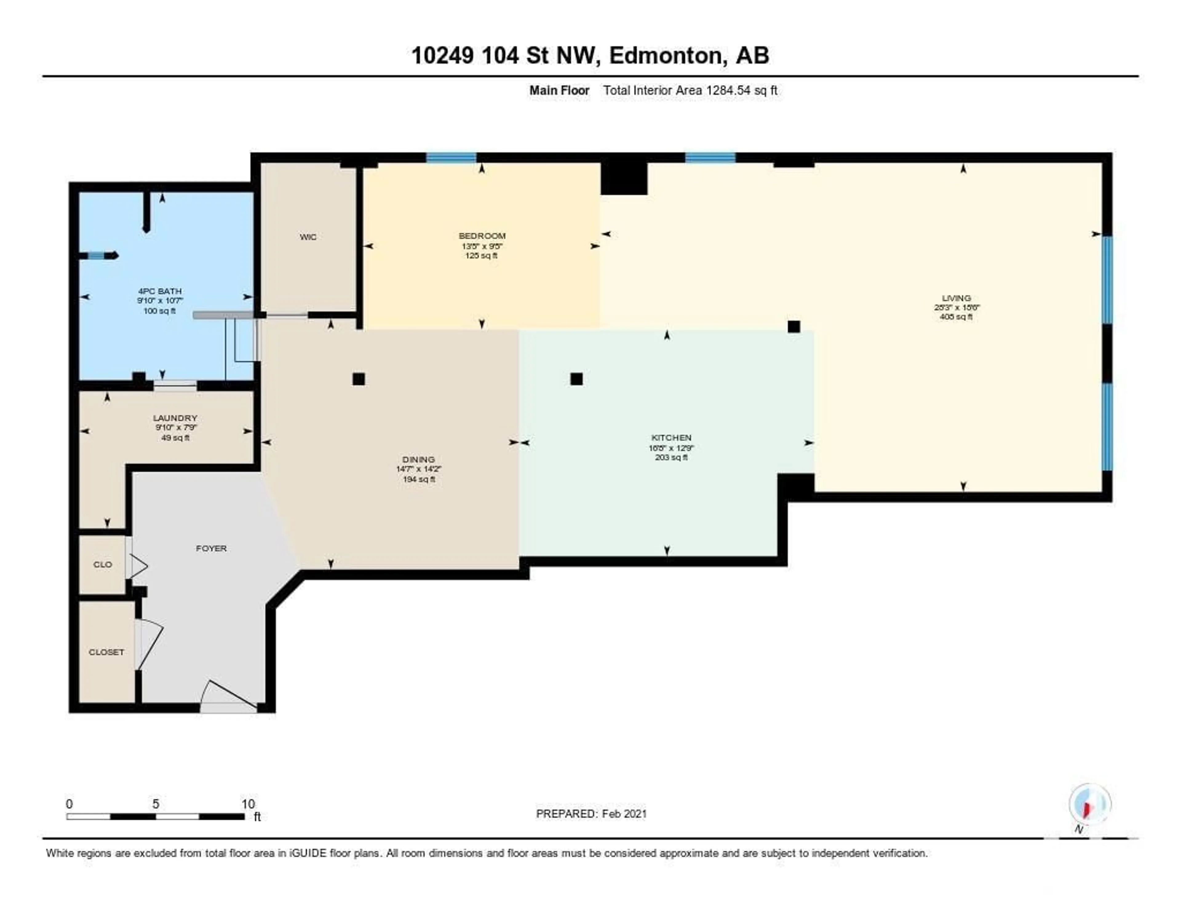 Floor plan for #402 10249 104 ST NW, Edmonton Alberta T5J1B1