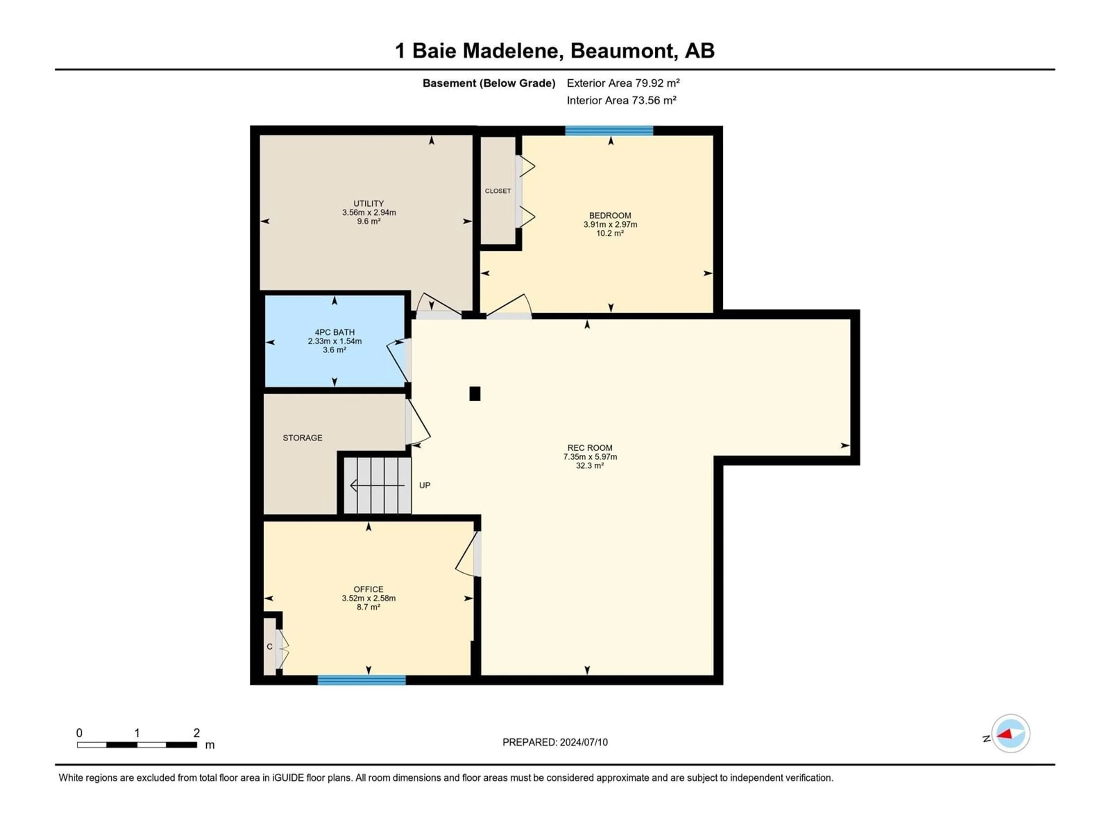 Floor plan for 1 BAIE MADELENE, Beaumont Alberta T4X0E8