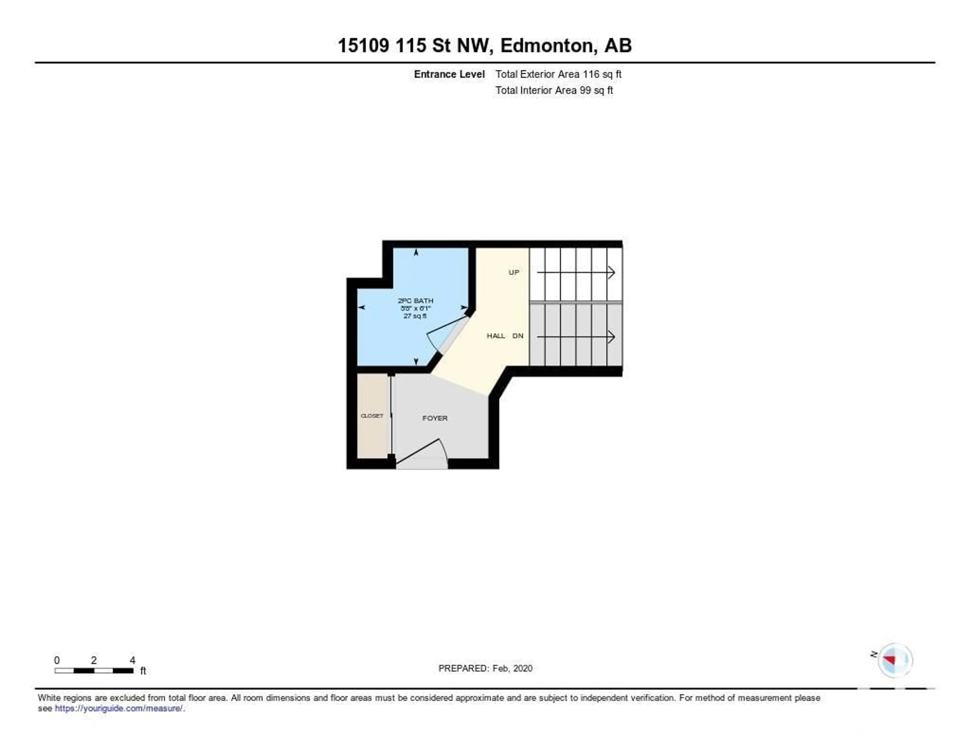 Floor plan for 15109 115 ST NW, Edmonton Alberta T5X1H9