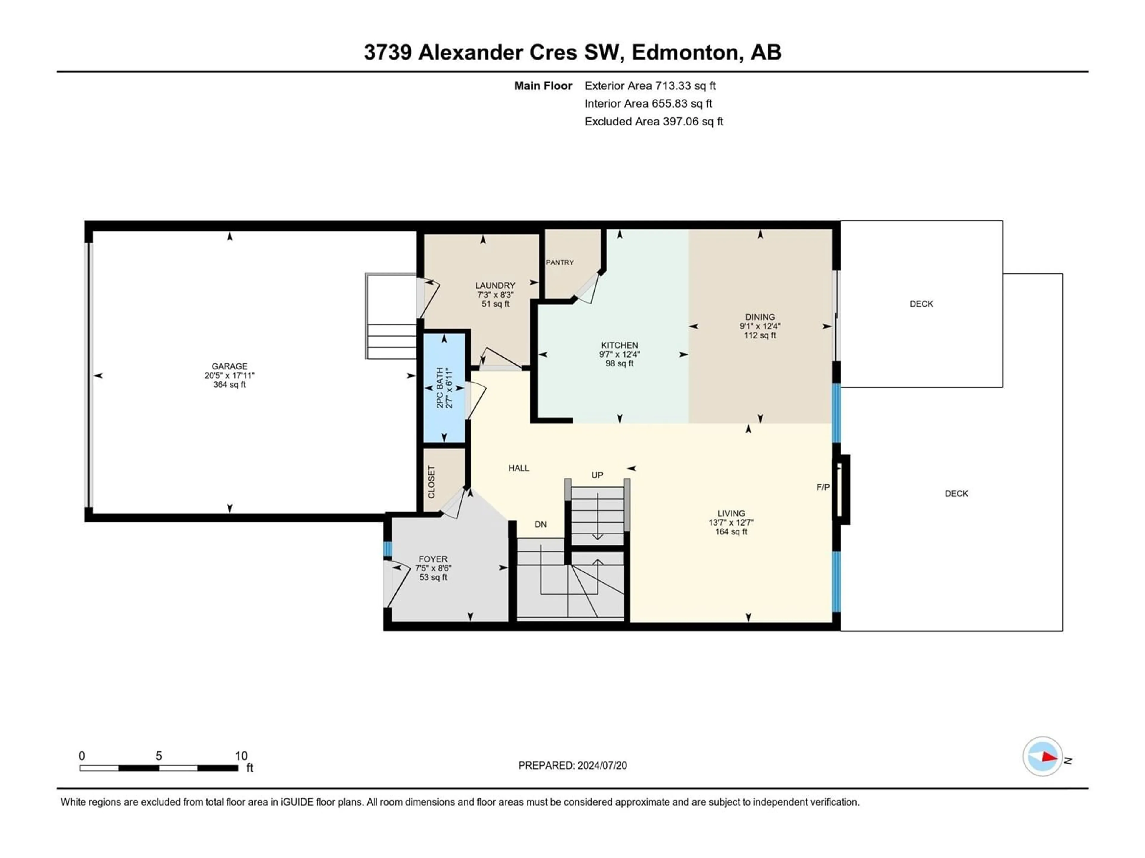 Floor plan for 3739 ALEXANDER CR SW, Edmonton Alberta T6W0W6