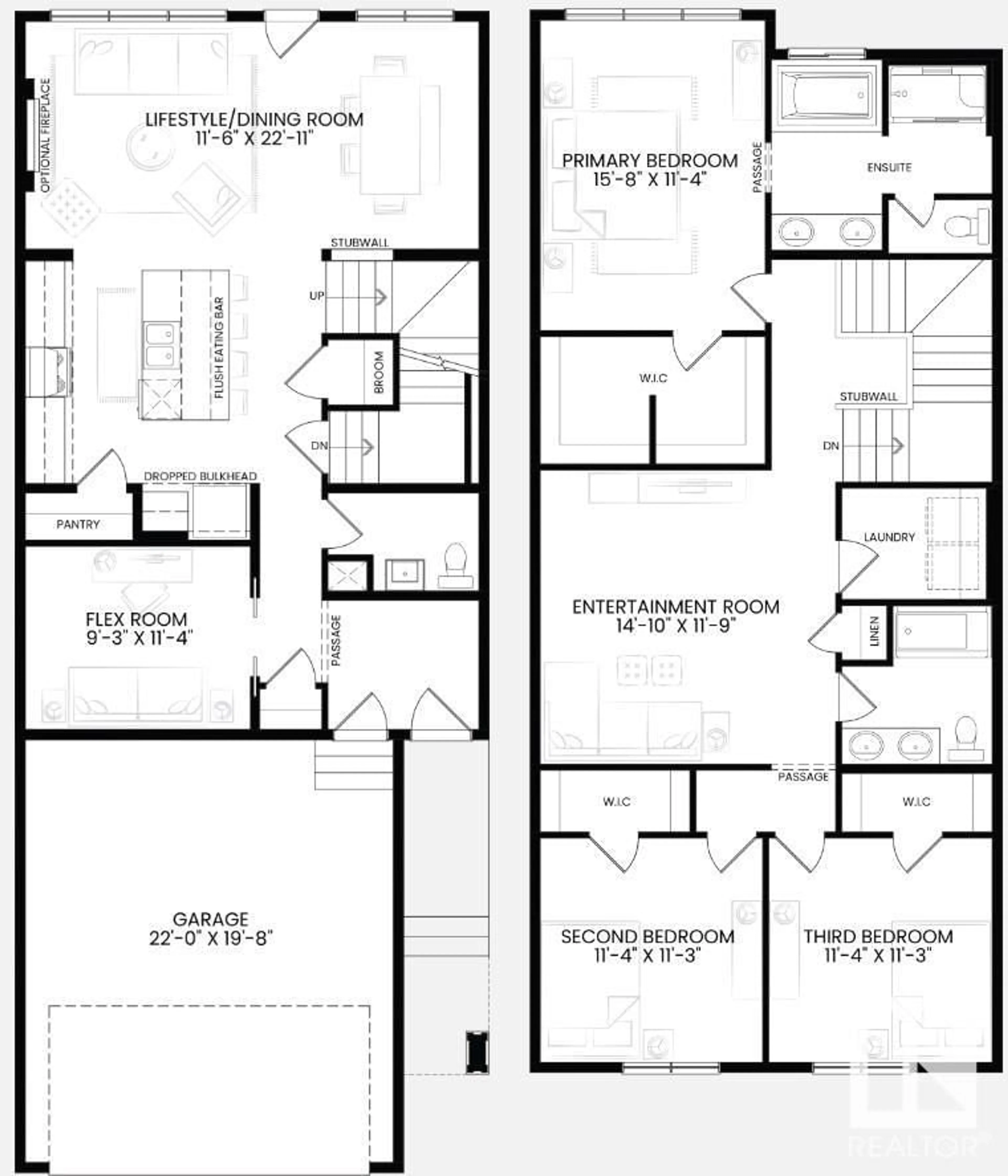 Floor plan for 9483 228 ST NW, Edmonton Alberta T5T7H5