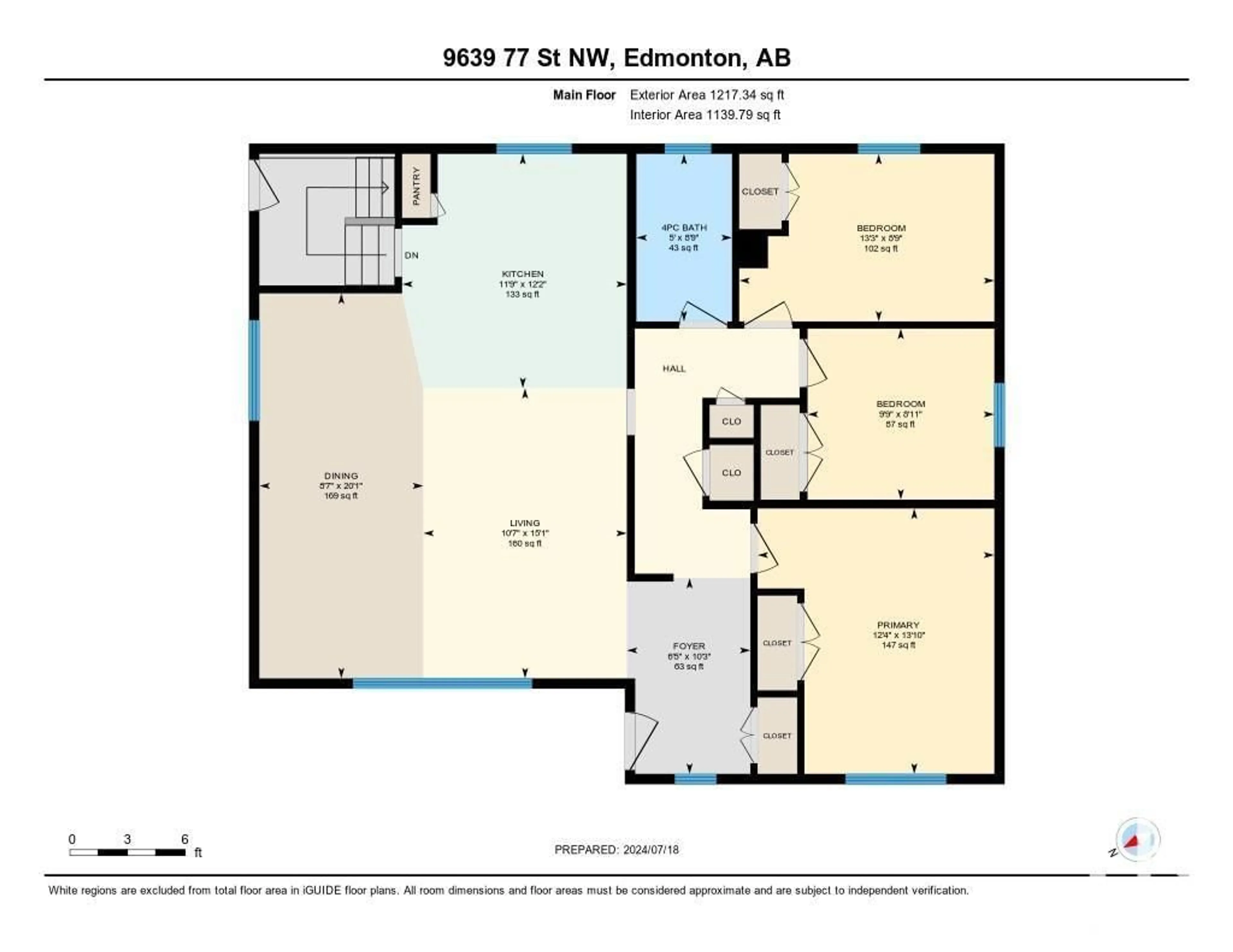 Floor plan for 9639 77 ST NW, Edmonton Alberta T6C2M8