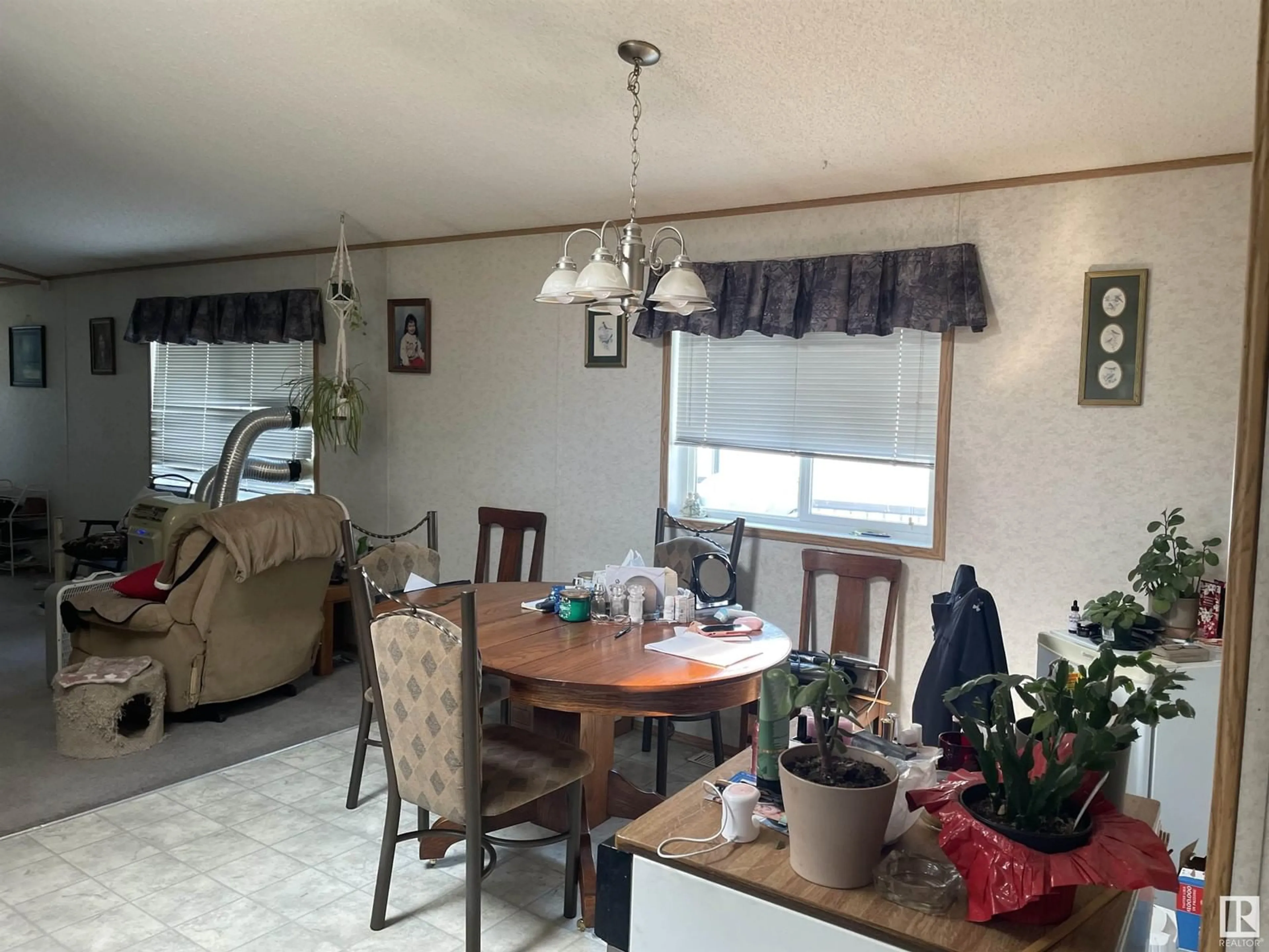 Dining room, wood floors, cottage for 6012 Willow Dr E #21, Boyle Alberta T0A0M0