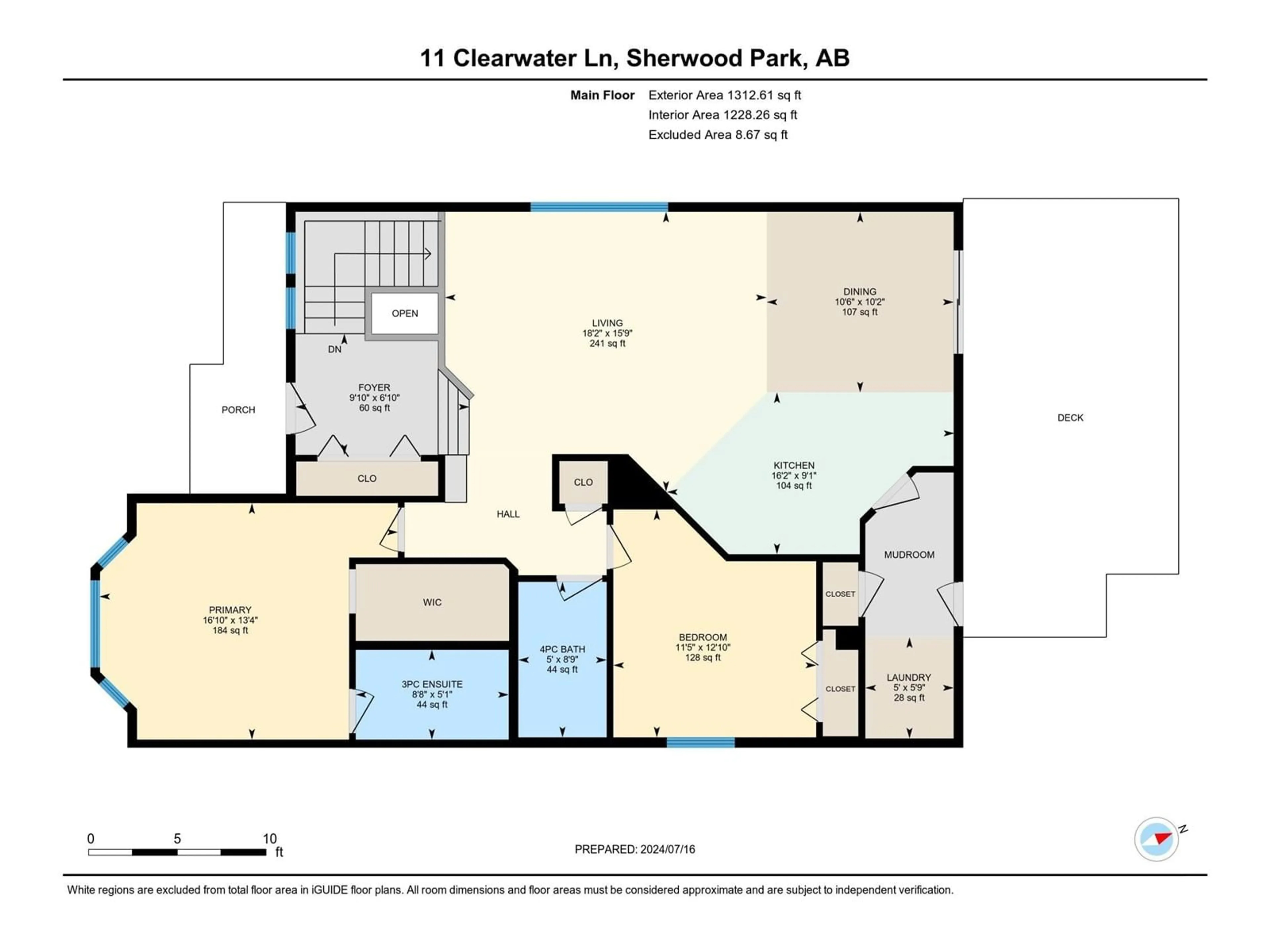 Floor plan for 11 Clearwater LN, Sherwood Park Alberta T8H2X1