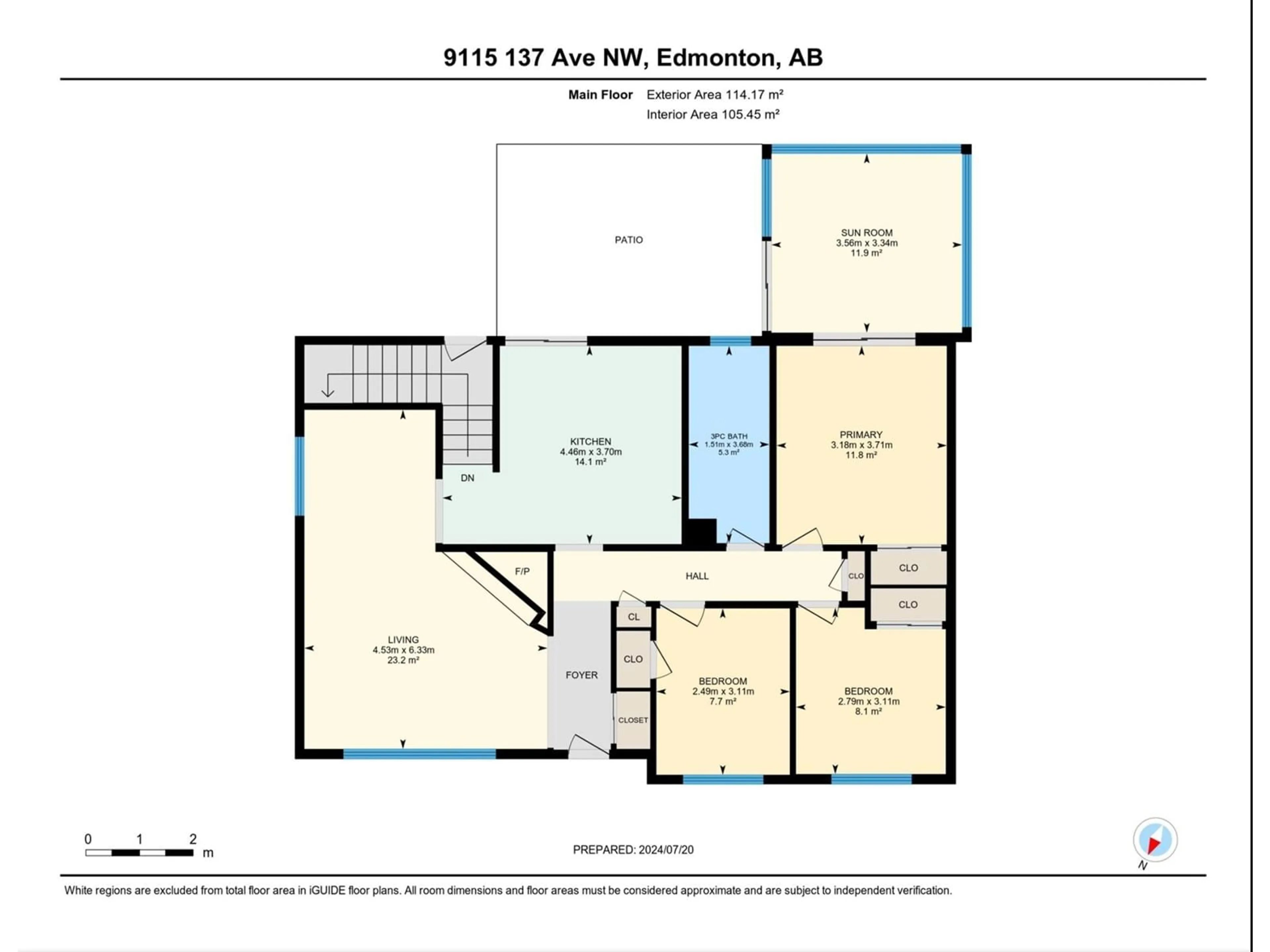 Floor plan for 9115 137 AV NW, Edmonton Alberta T5E1Y6