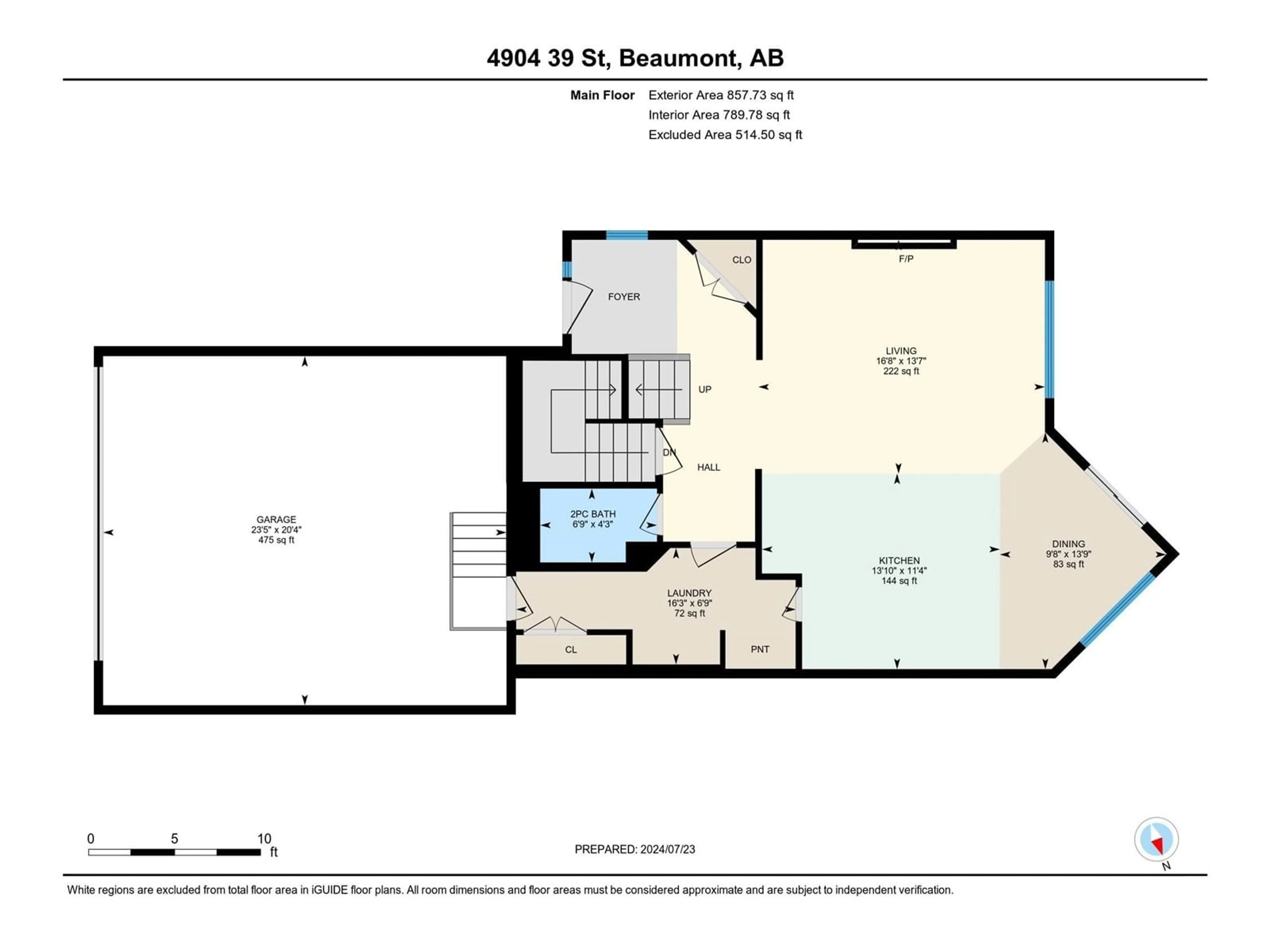 Floor plan for 4904 39 ST, Beaumont Alberta T4X1Y7