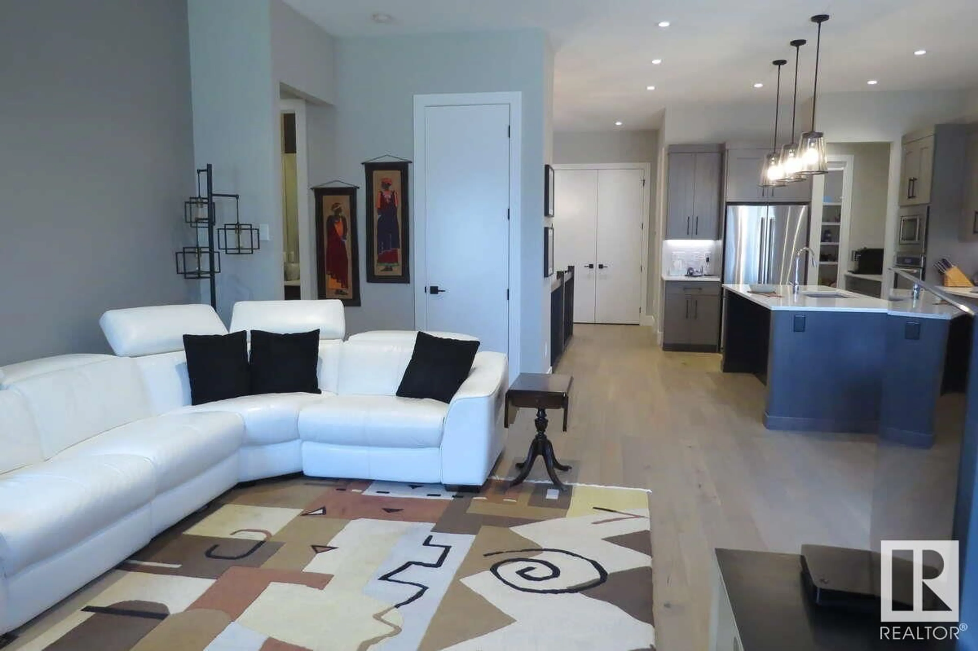 Living room with furniture, unknown for SW - 4605 KNIGHT PT, Edmonton Alberta T6W4B7