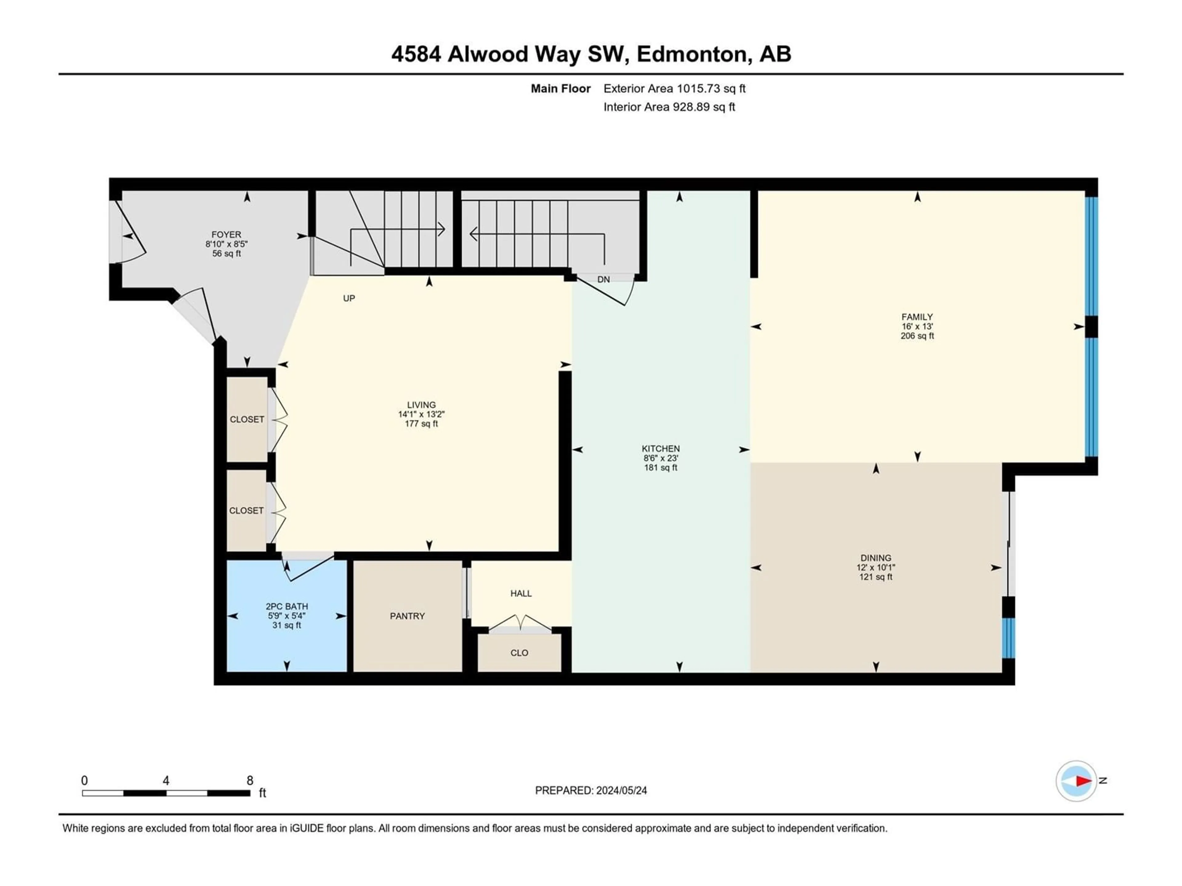 Floor plan for 4584 ALWOOD WY SW, Edmonton Alberta T6W1A8