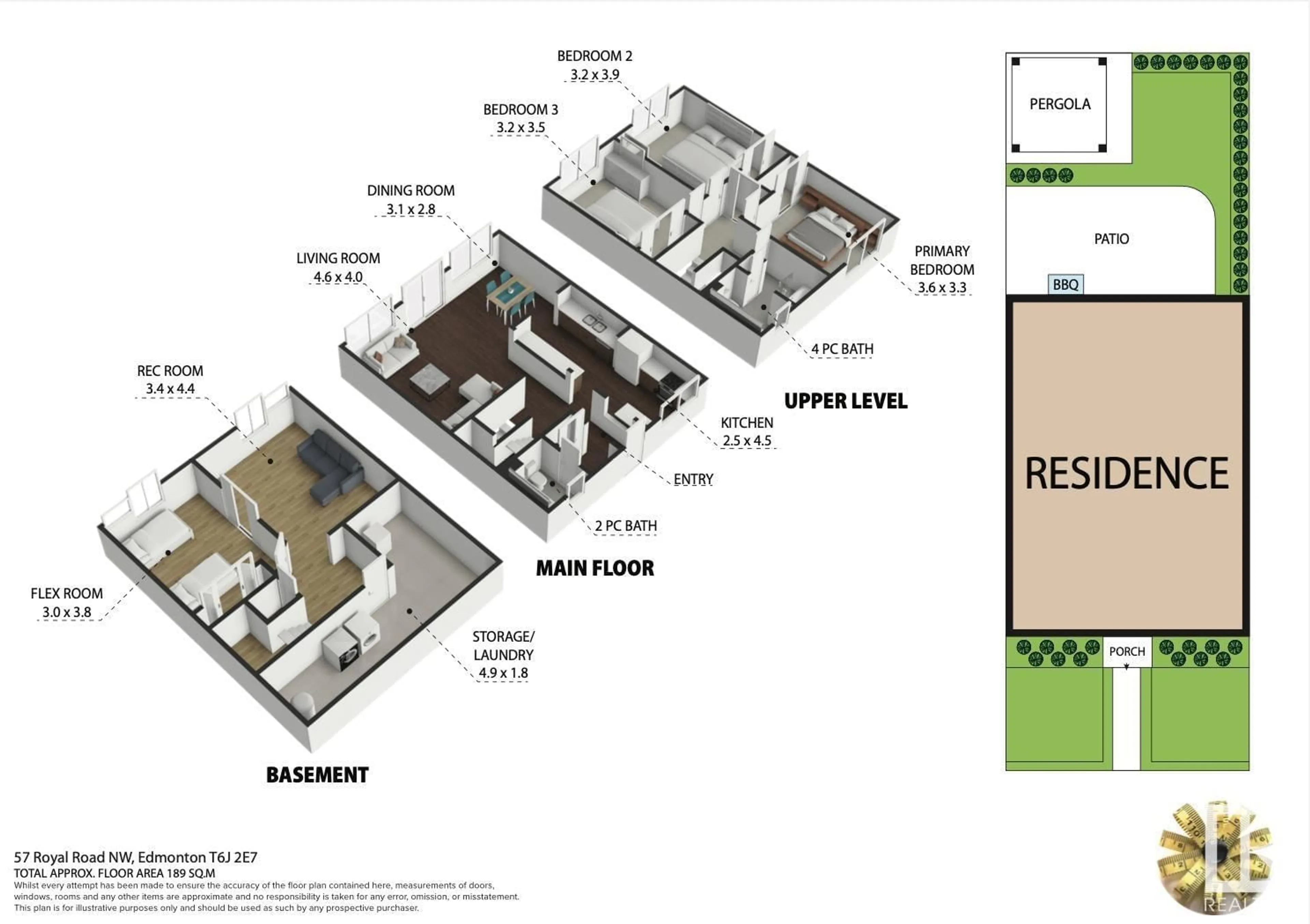 Floor plan for 57 ROYAL RD NW, Edmonton Alberta T6J3E7