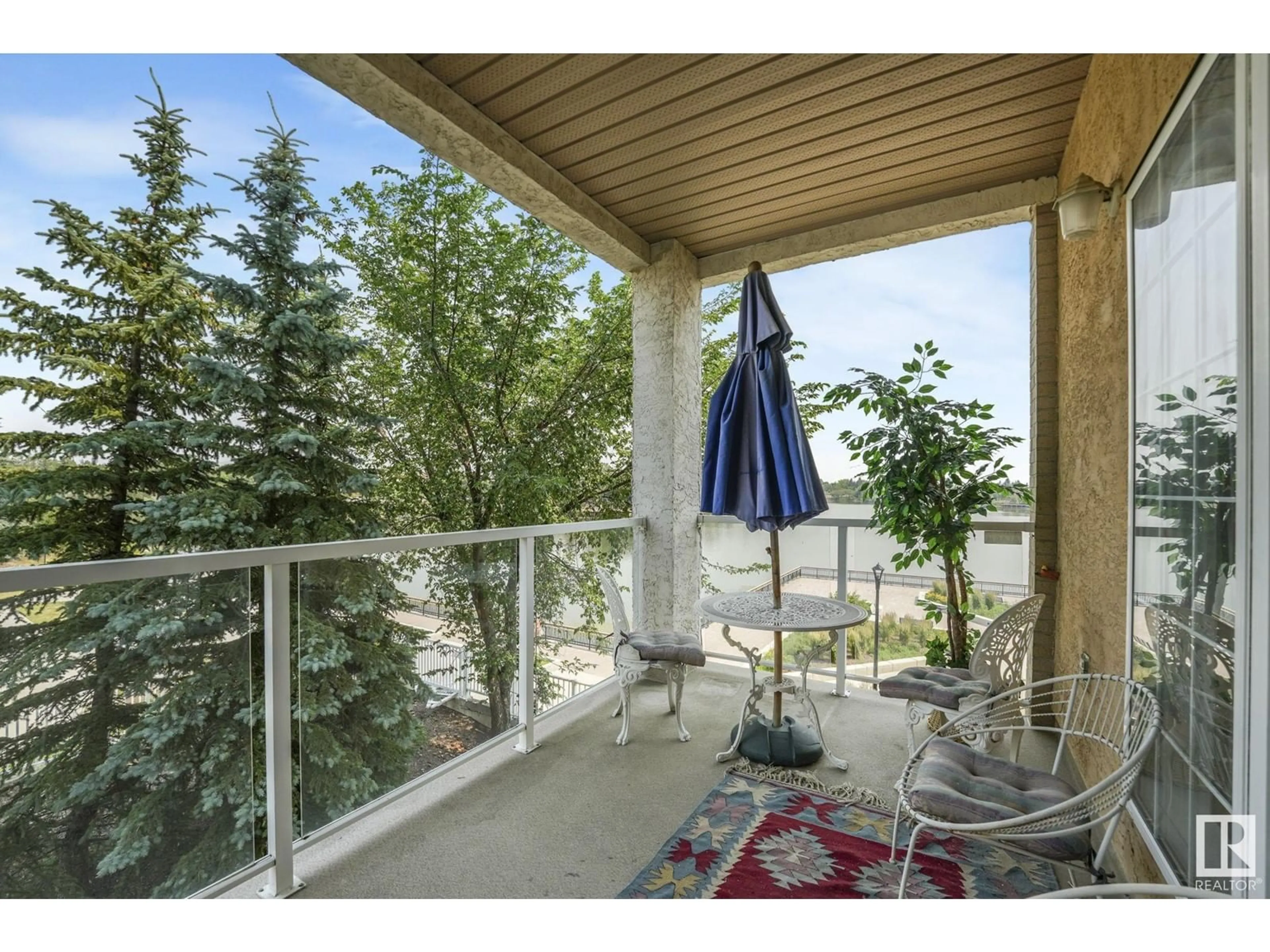 Balcony in the apartment for #202 11260 153 AV NW, Edmonton Alberta T5X6E7