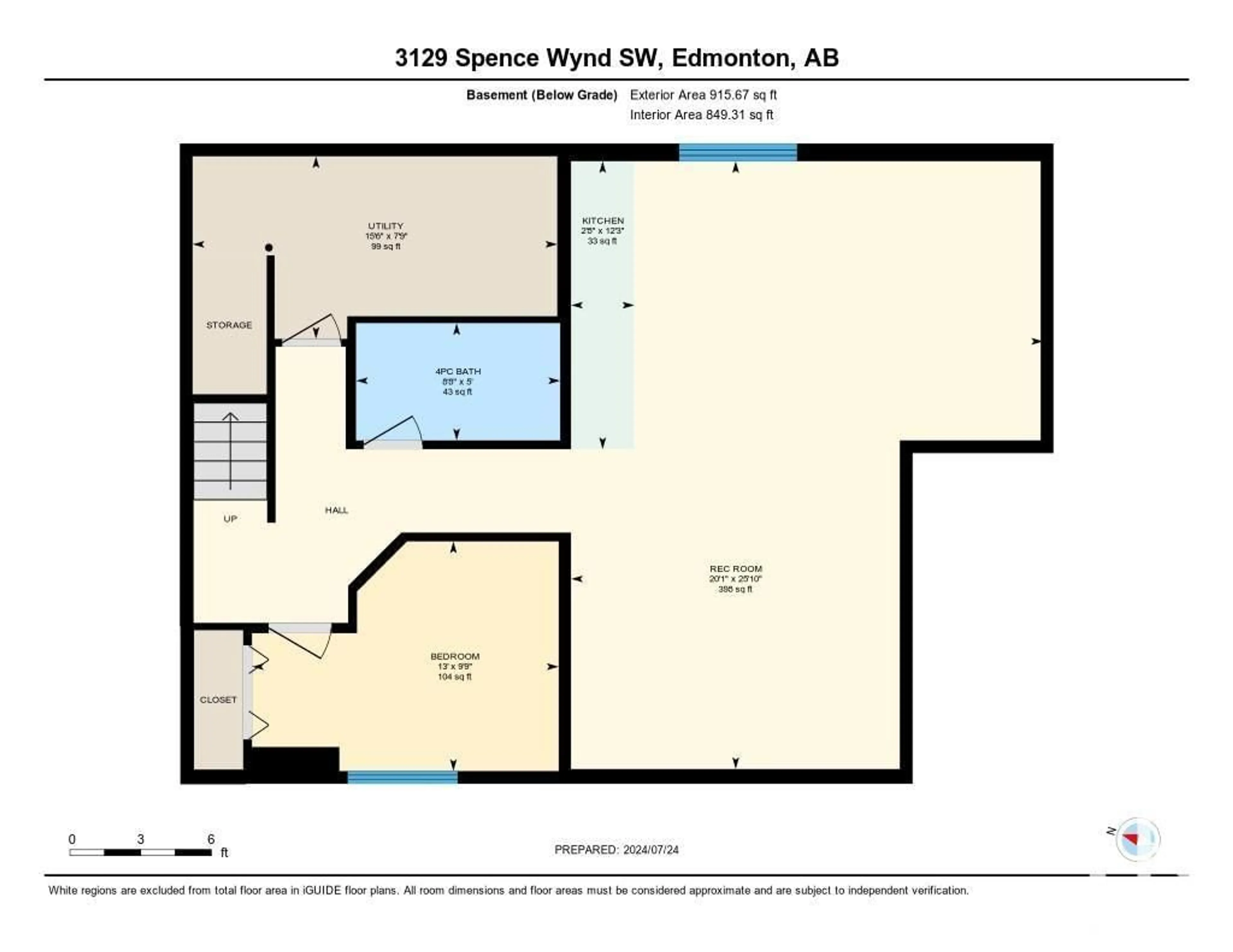 Floor plan for 3129 SPENCE WD SW, Edmonton Alberta T6X0H7