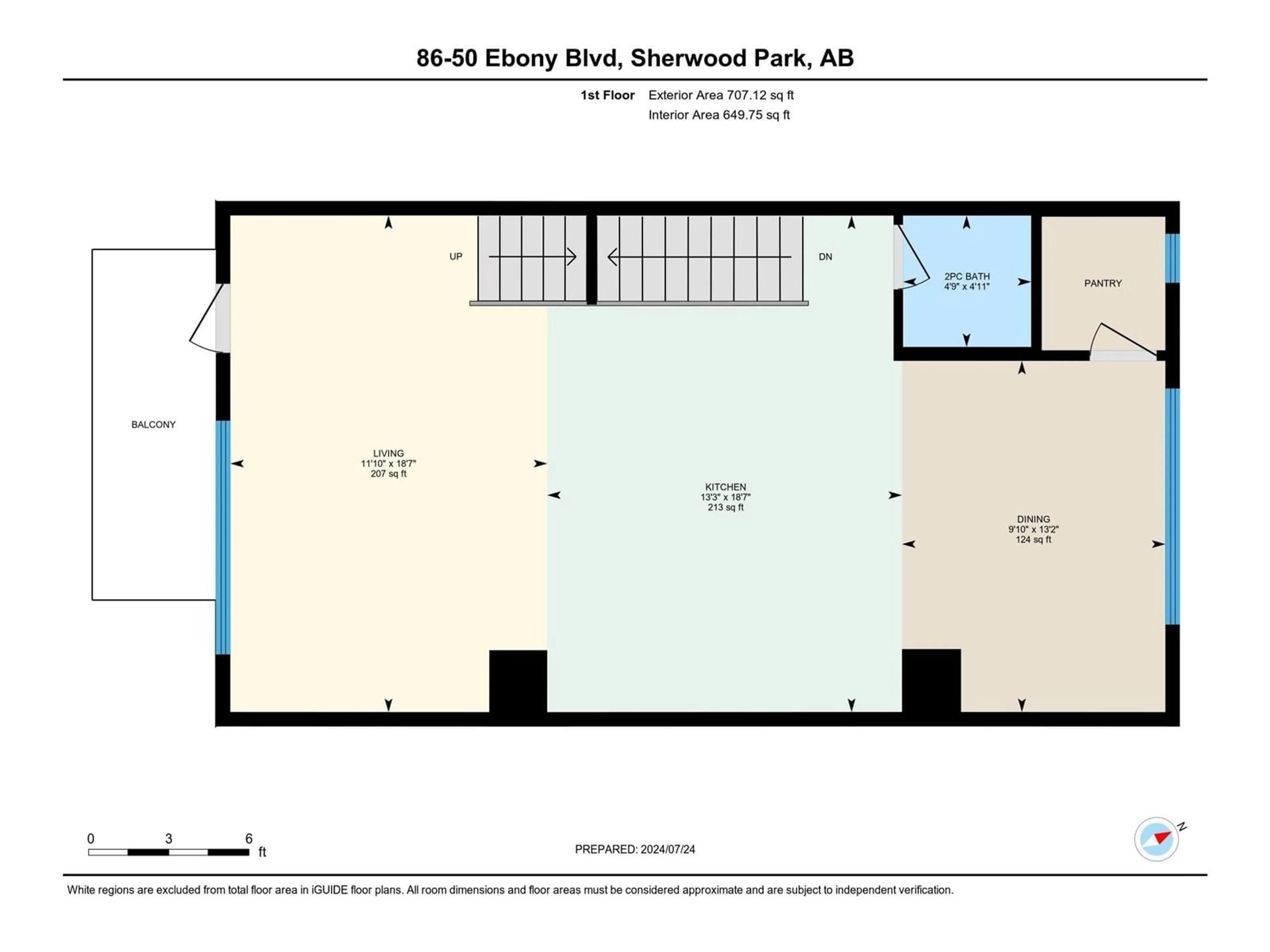 Floor plan for #86 50 EBONY BV, Sherwood Park Alberta T8H2X4
