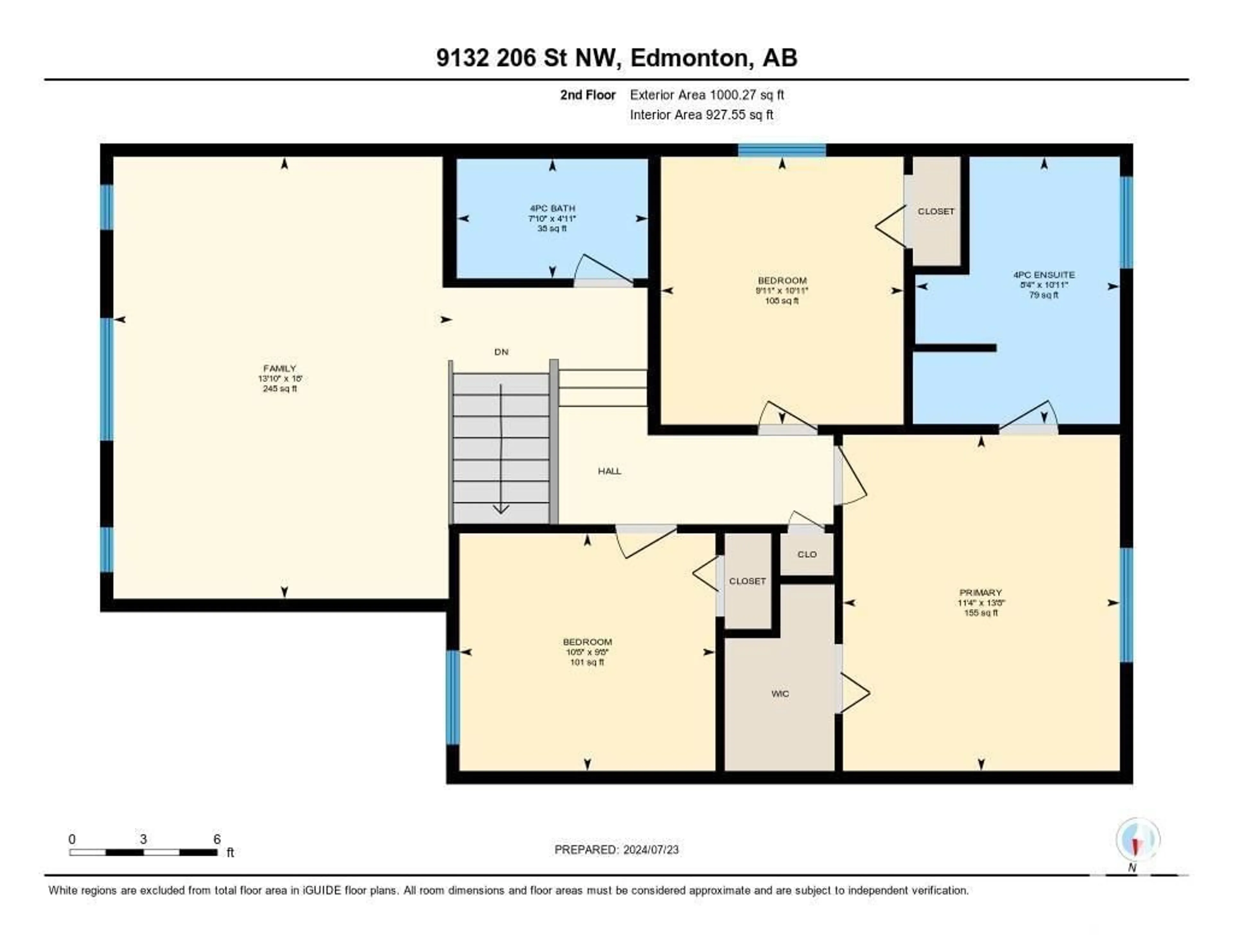 Floor plan for 9132 206 ST NW, Edmonton Alberta T5T0W9