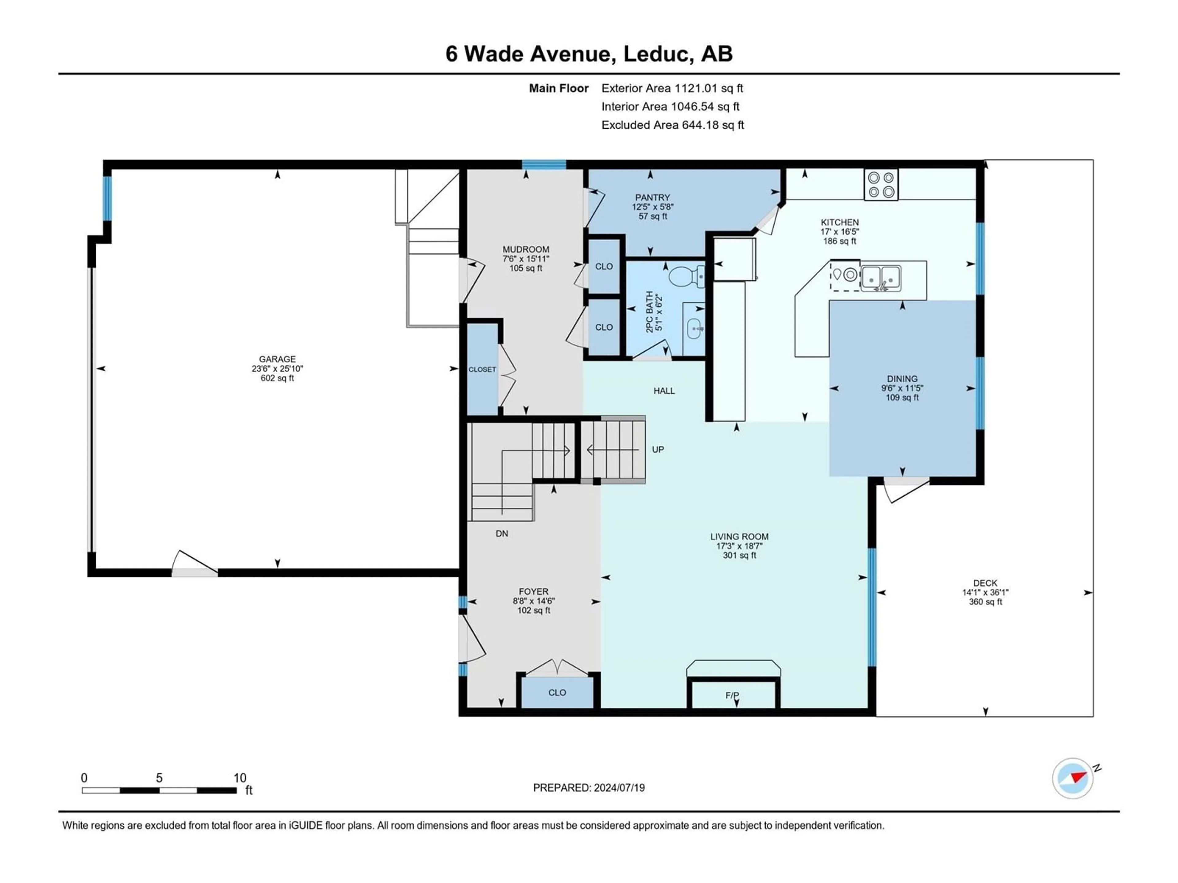 Floor plan for 6 WADE AV, Leduc Alberta T9E0N8