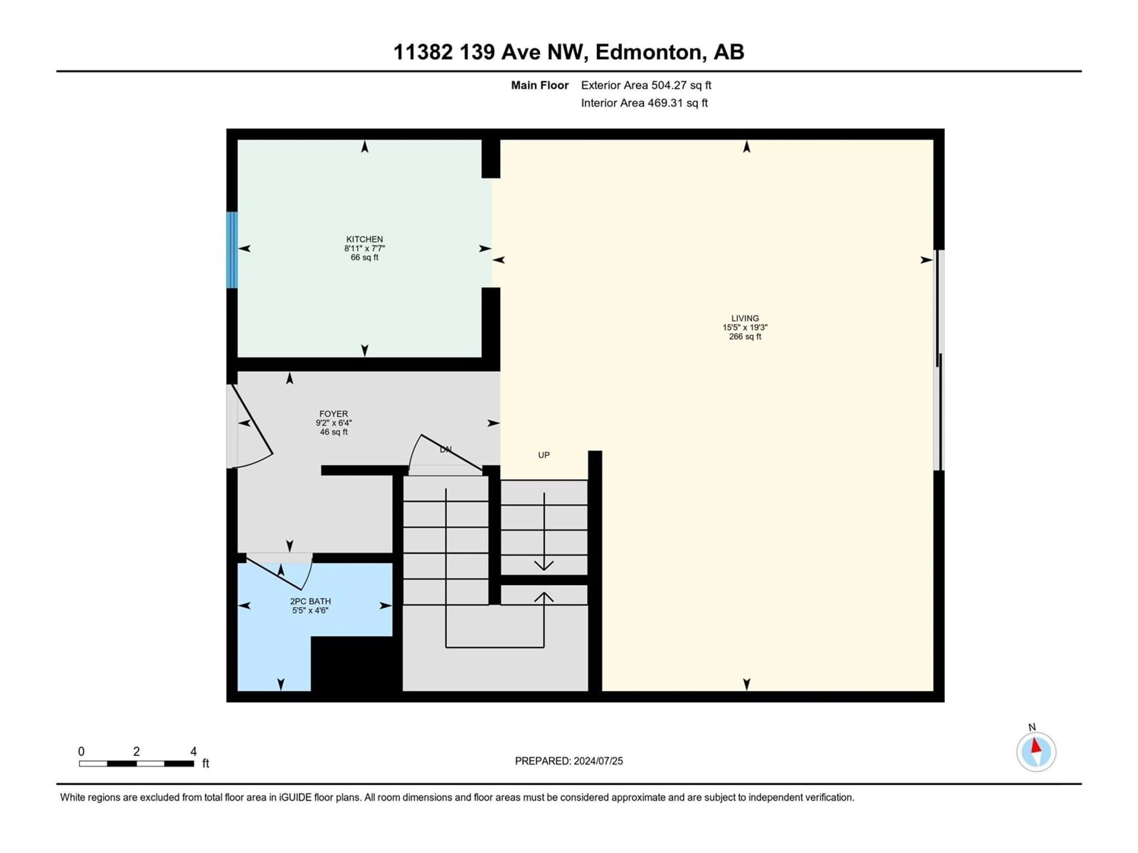 Floor plan for 11382 139 AV NW, Edmonton Alberta T5X3L4