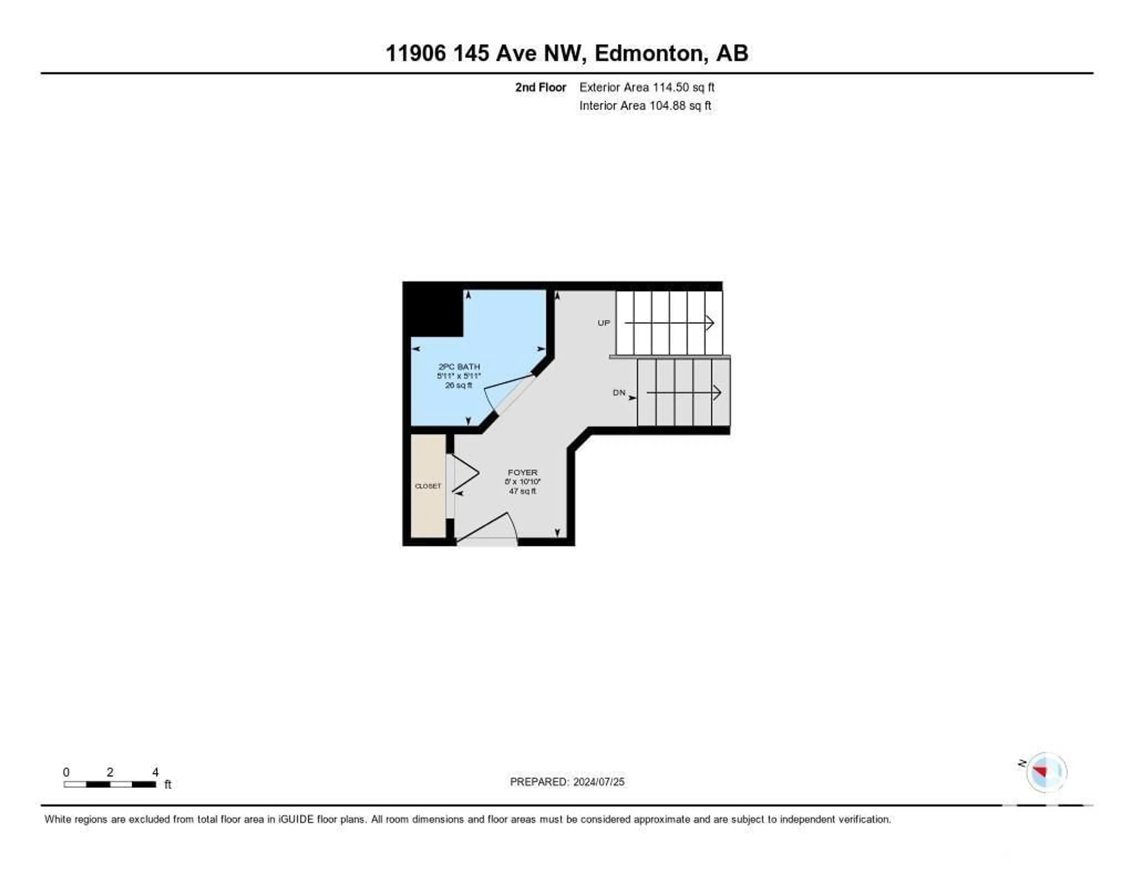 Floor plan for 11906 145 AV NW, Edmonton Alberta T5X1T6