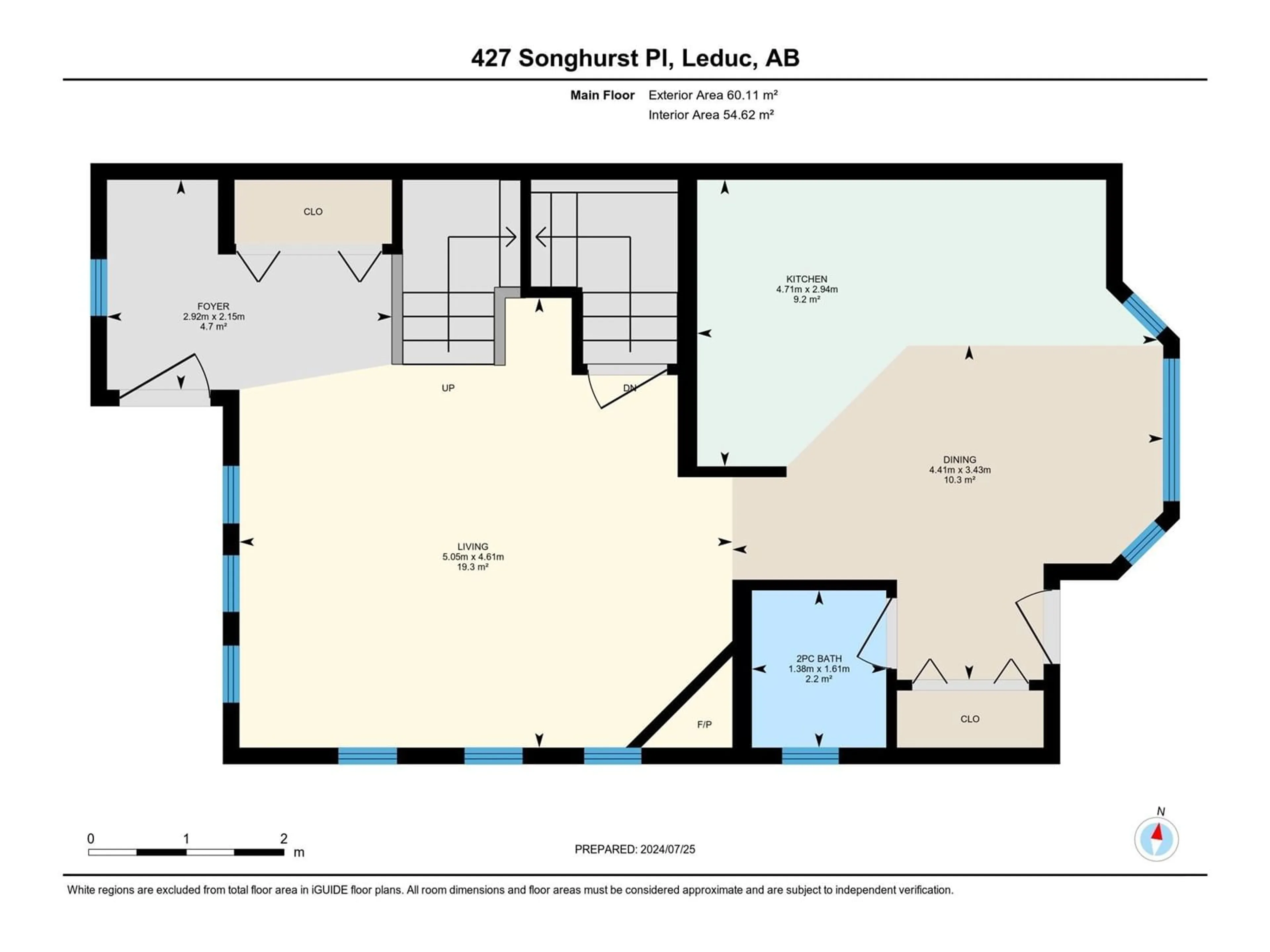 Floor plan for 427 SONGHURST PL, Leduc Alberta T9E0P9