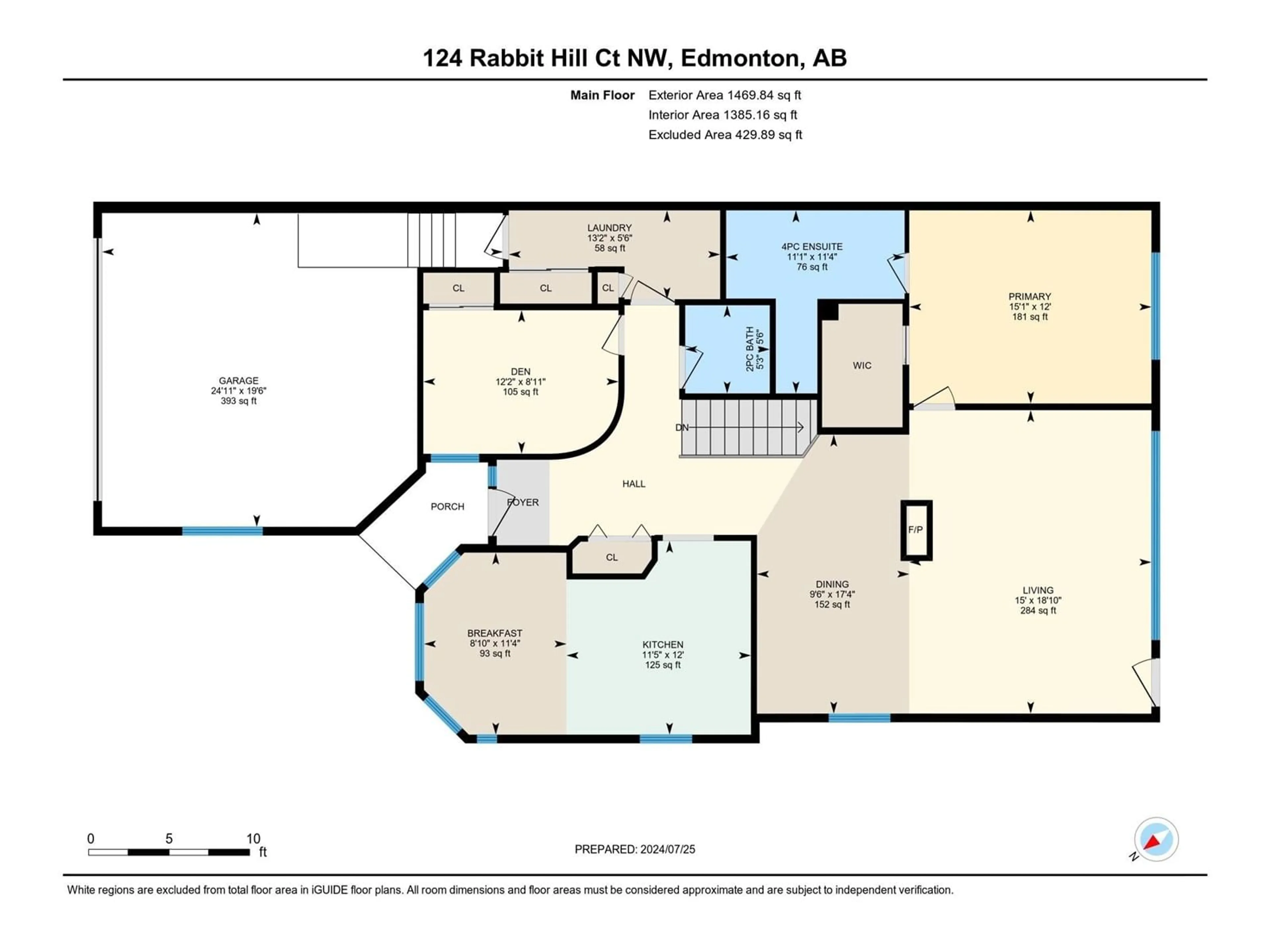Floor plan for 124 RABBIT HILL CO NW, Edmonton Alberta T6R2R3
