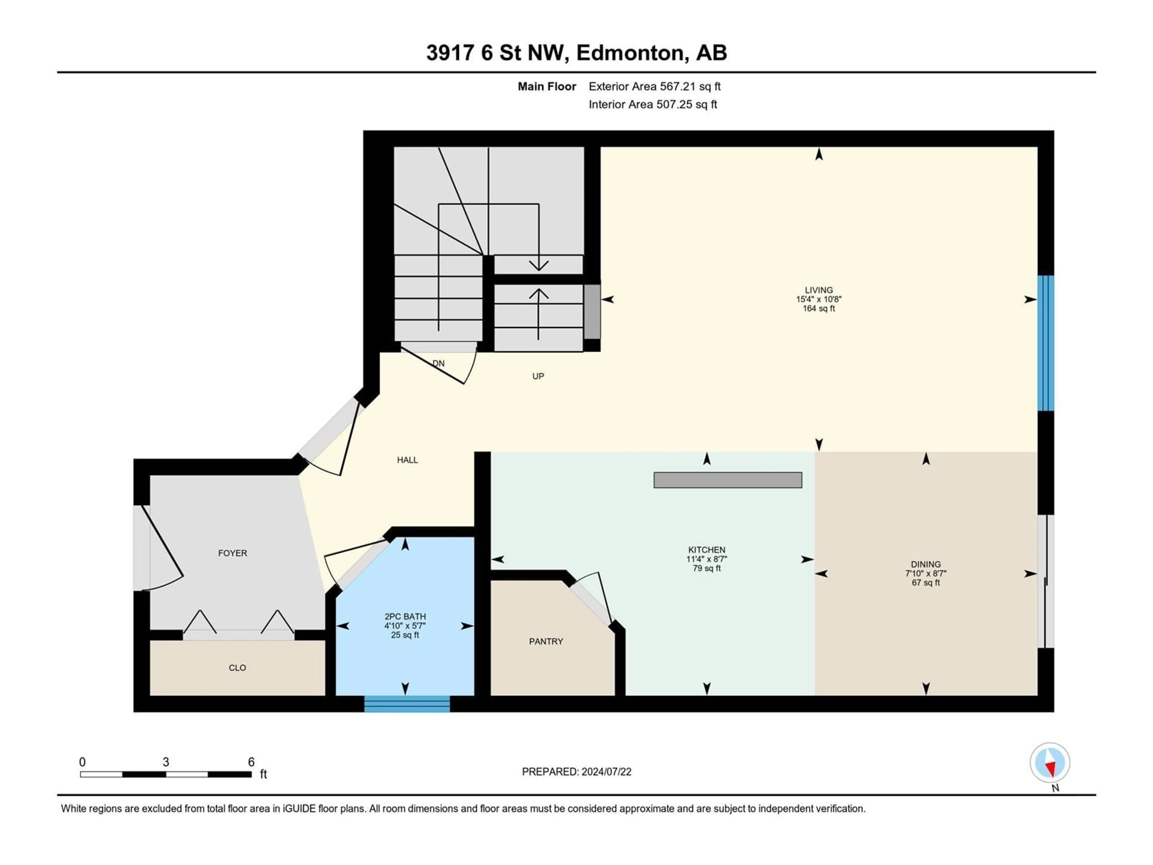 Floor plan for 3917 6 ST NW, Edmonton Alberta T6T0T5