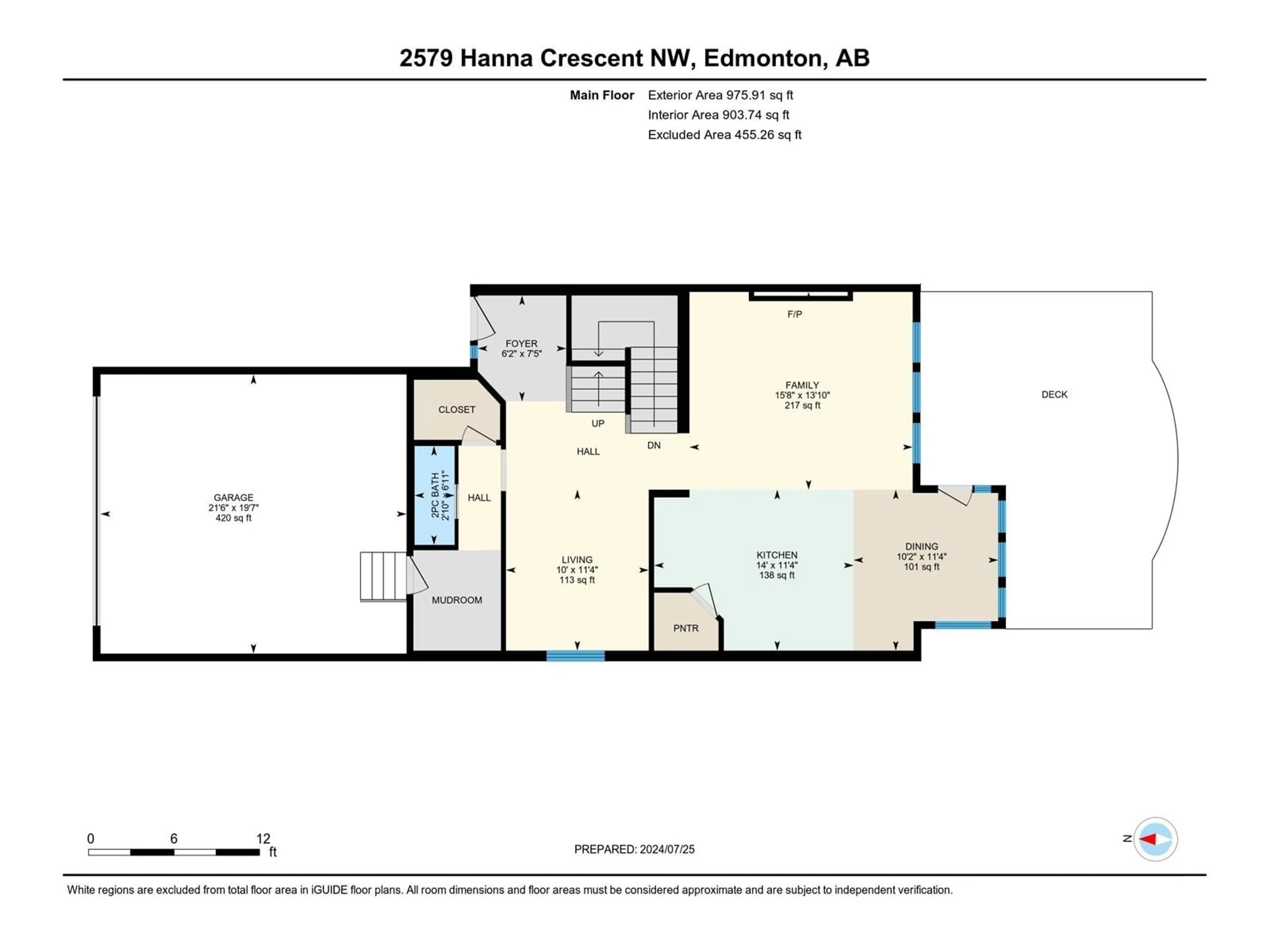 Floor plan for 2579 HANNA CR NW, Edmonton Alberta T6R3P7