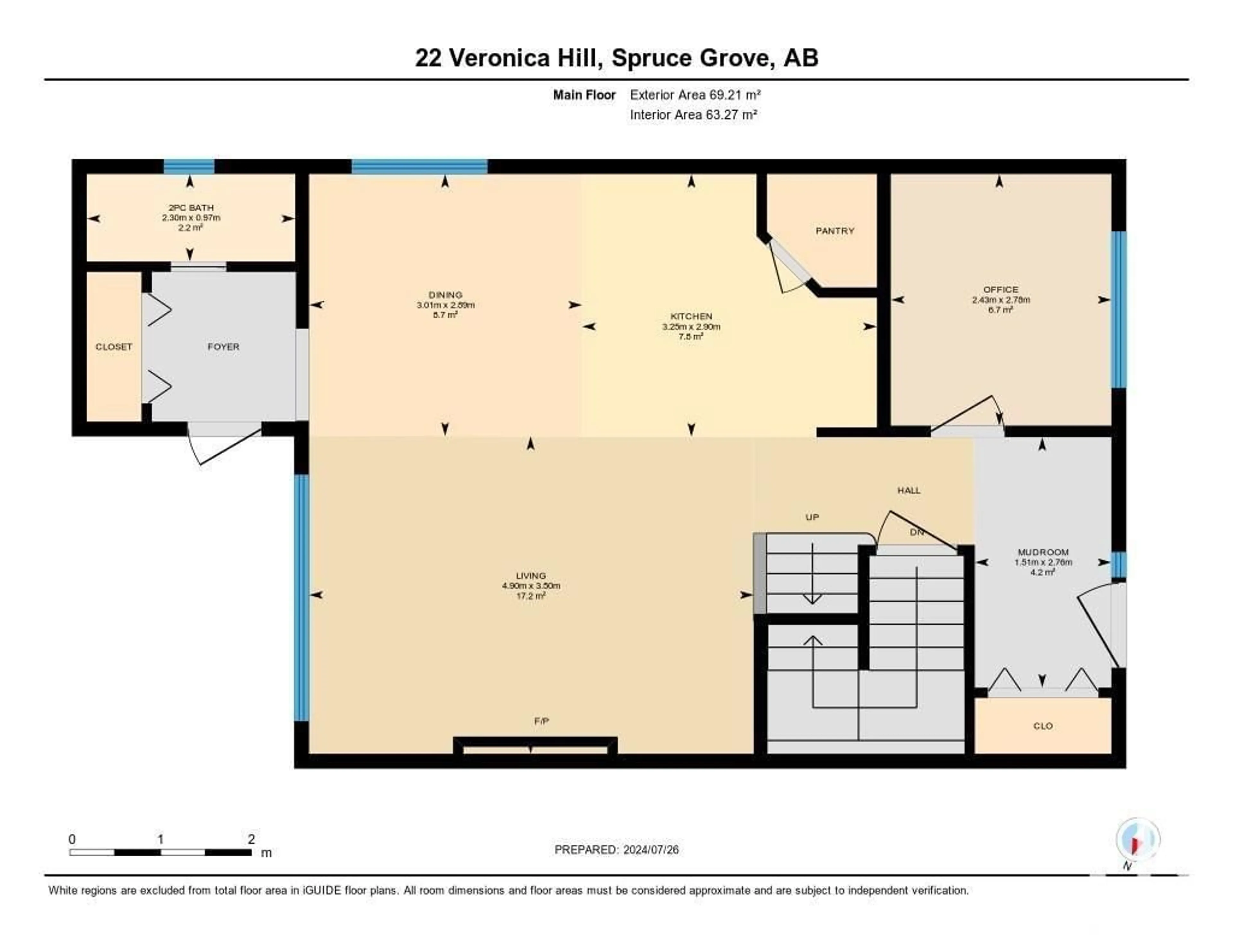 Floor plan for 22 VERONICA HL, Spruce Grove Alberta T7X0H1